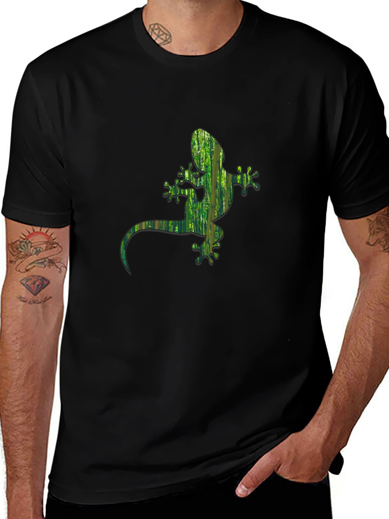 Lizard Silhouette Graphic Tee - Urban Nature