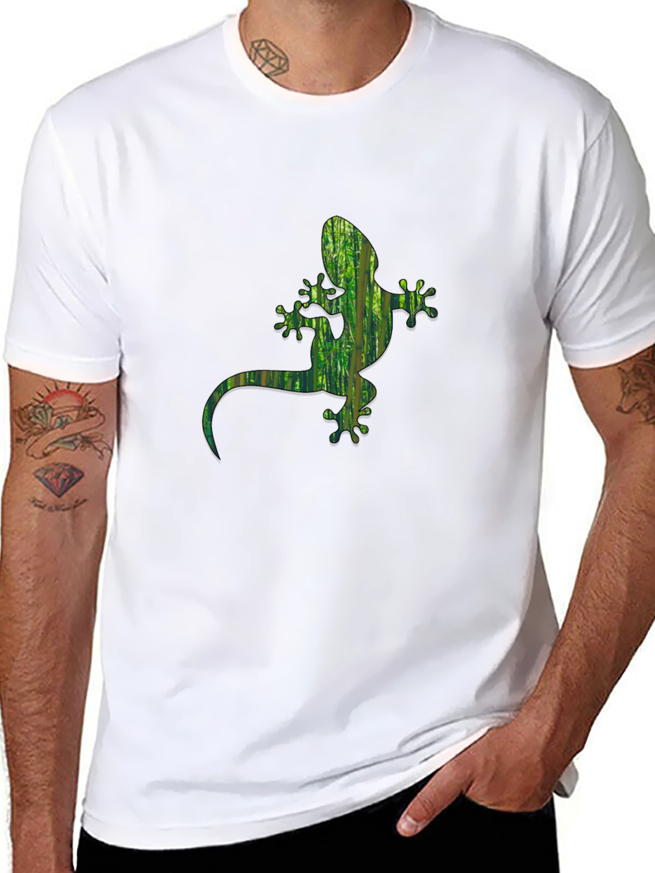 Lizard Silhouette Graphic Tee - Urban Nature