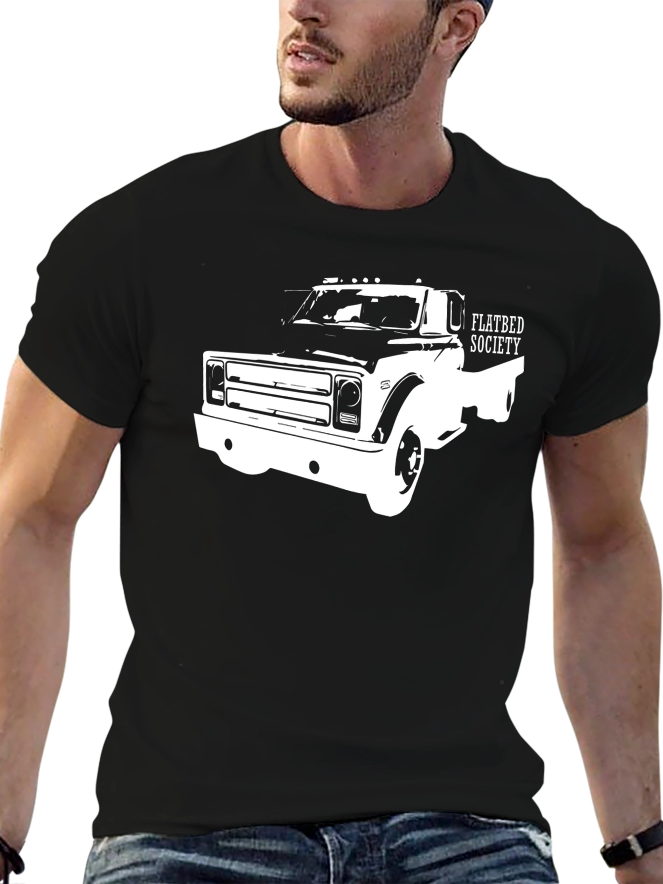 Flatbed Society Truck Graphic Tee - Black