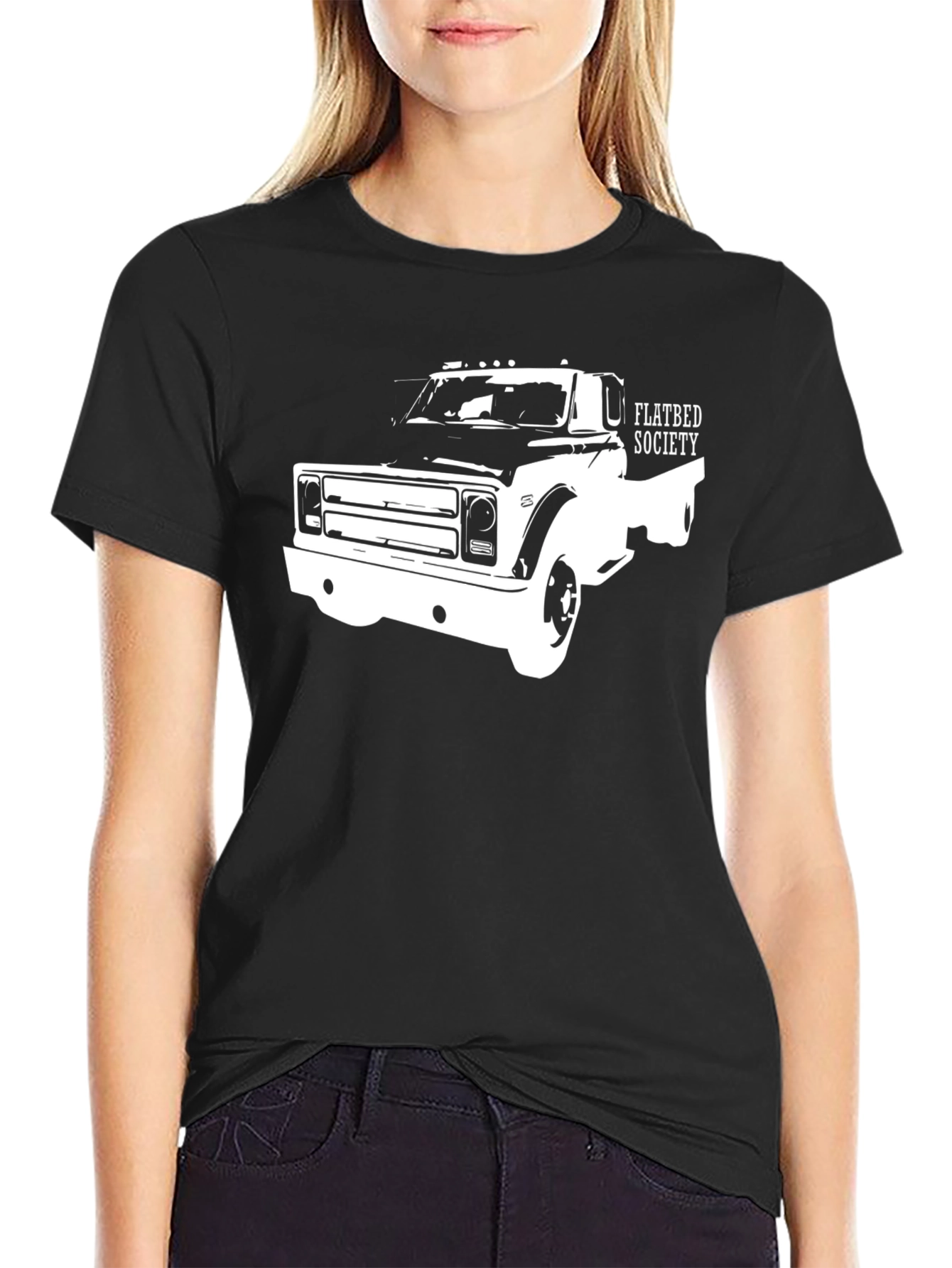 Flatbed Society Truck Graphic Tee - Black
