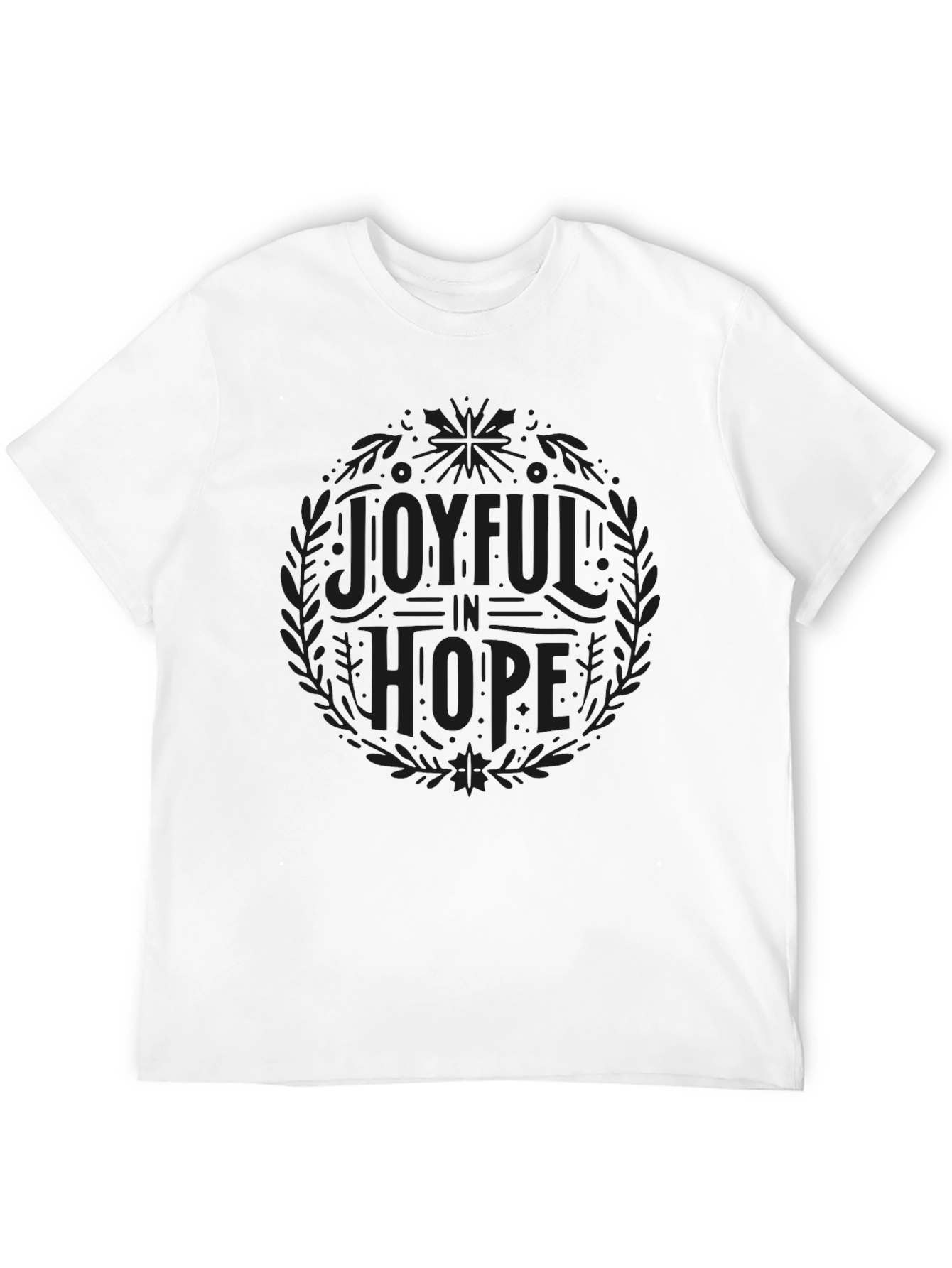 Joyful Hope Graphic Print Black T-Shirt