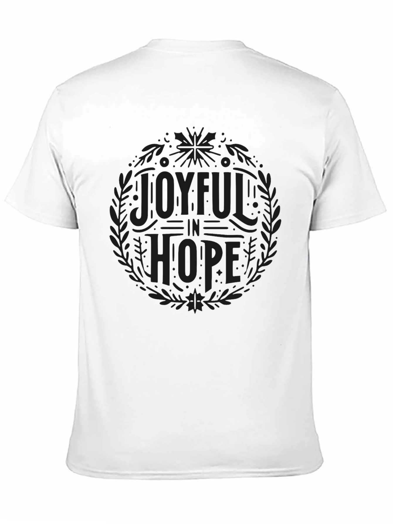 Joyful Hope Graphic Print Black T-Shirt