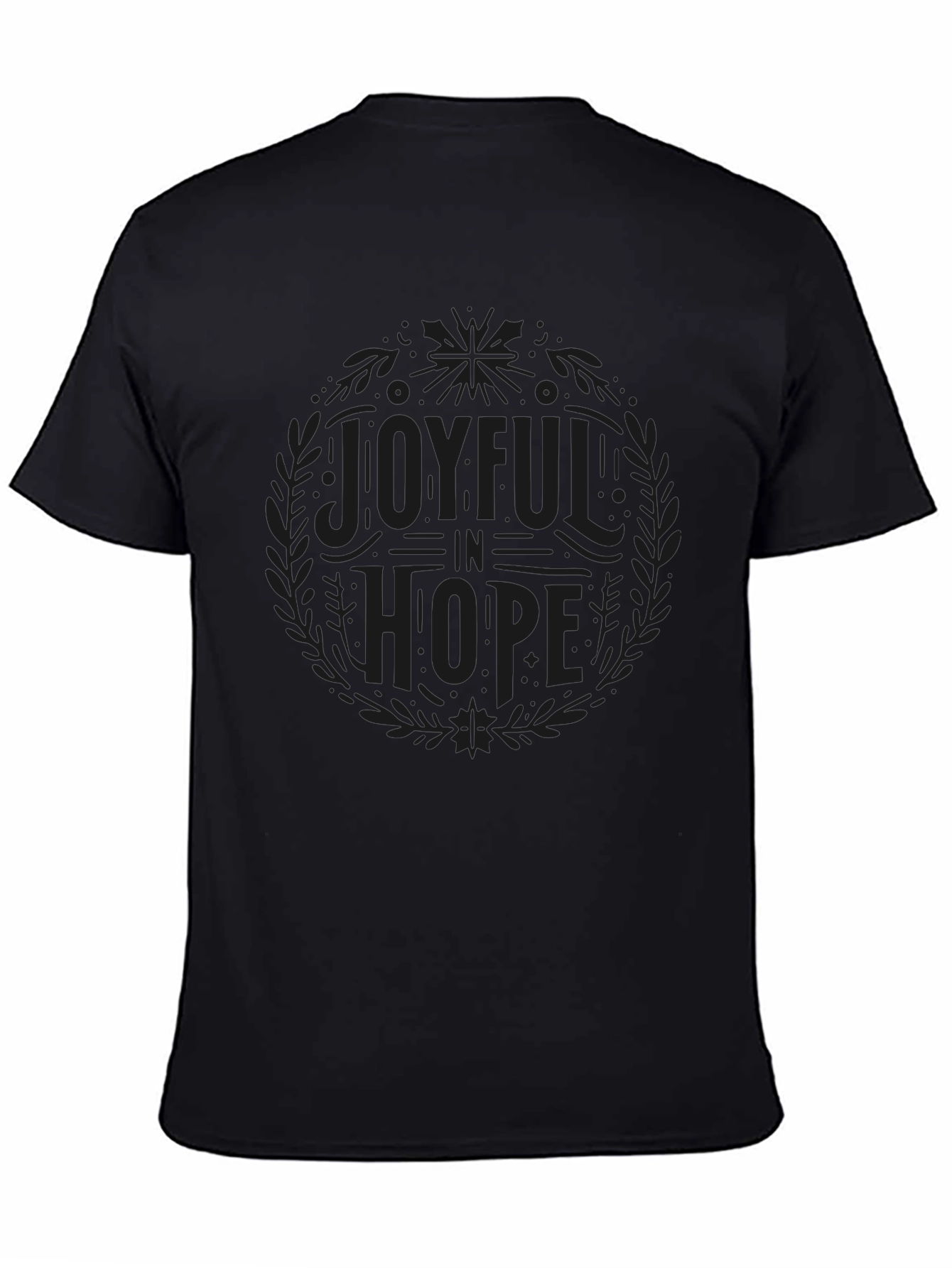 Joyful Hope Graphic Print Black T-Shirt