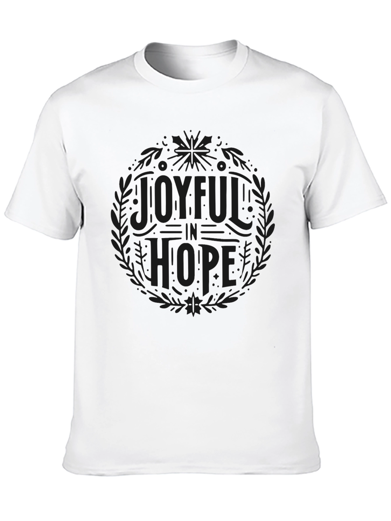 Joyful Hope Graphic Print Black T-Shirt