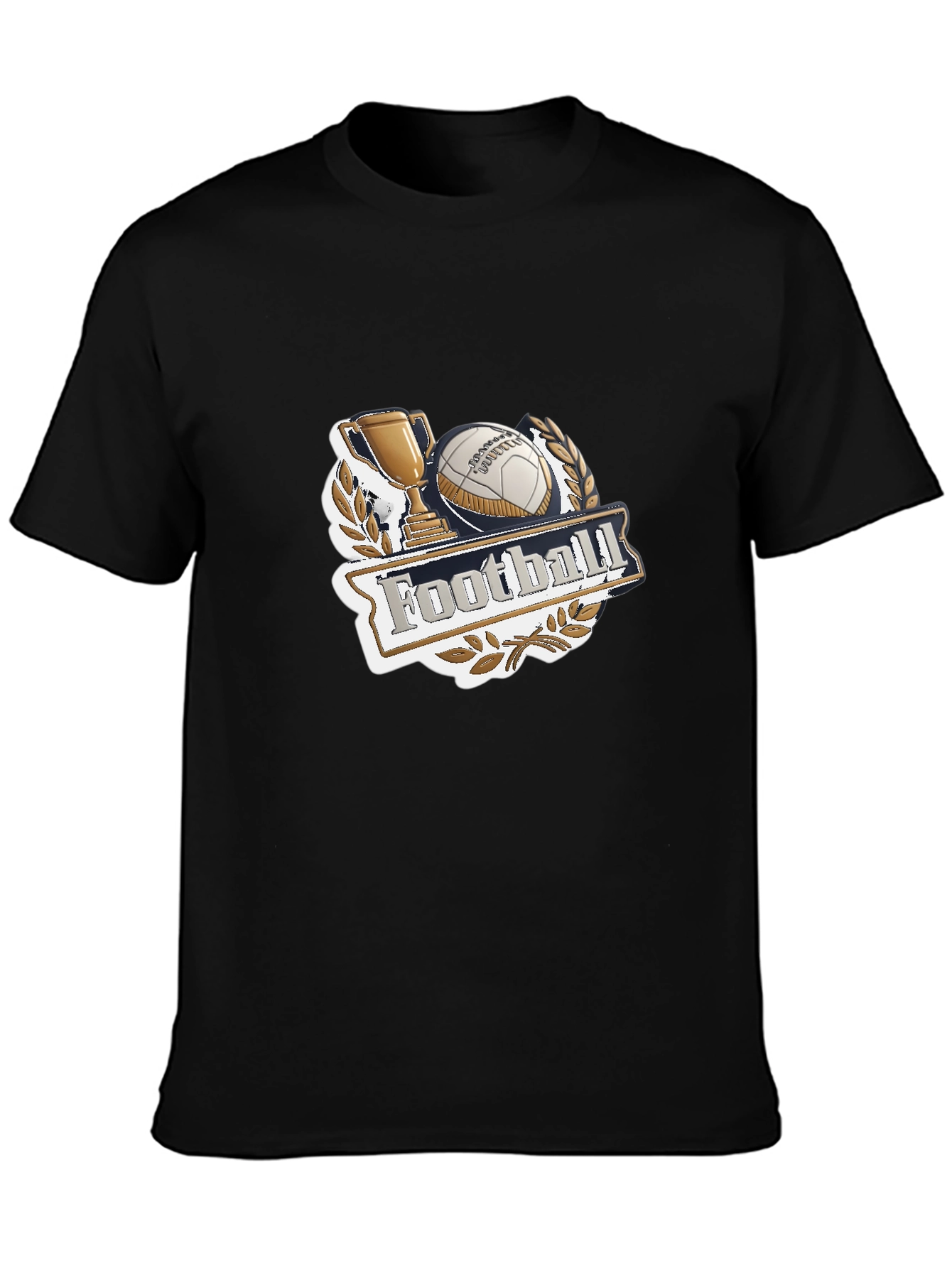 Football Champion Black T-Shirt