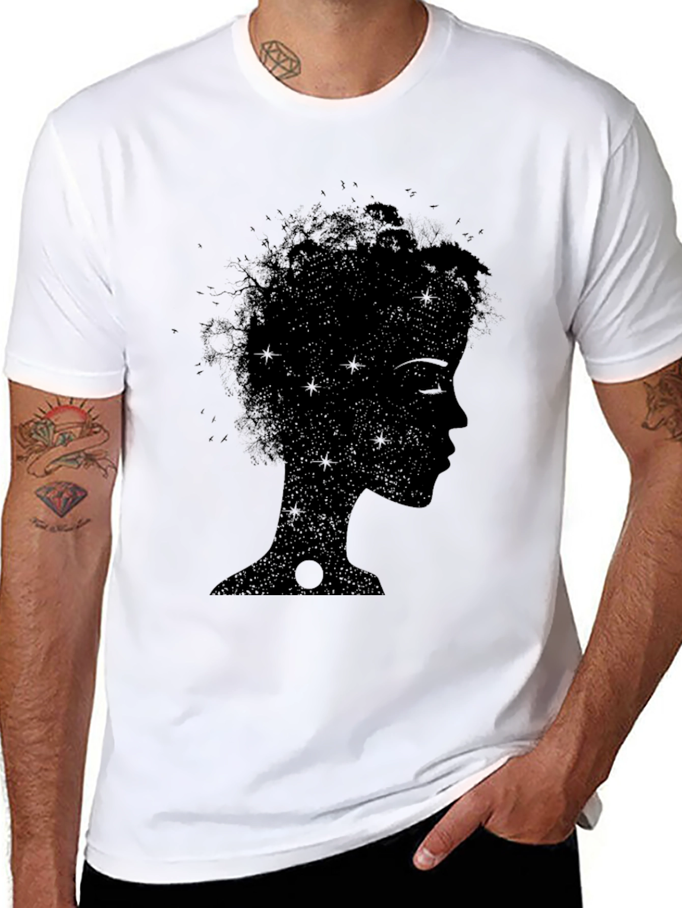 Silhouette Stardust Tee - Modern Graphic Print