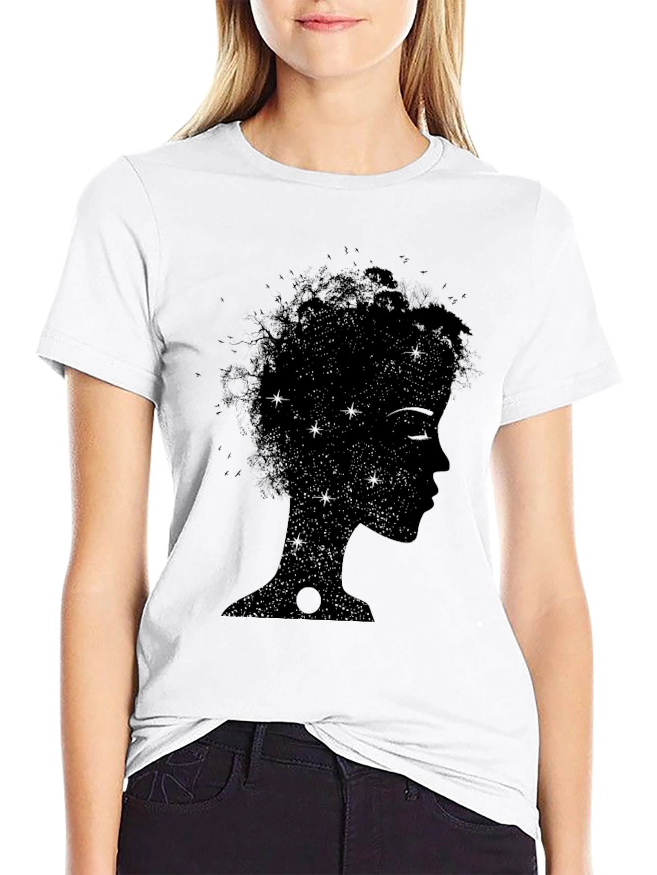 Silhouette Stardust Tee - Modern Graphic Print