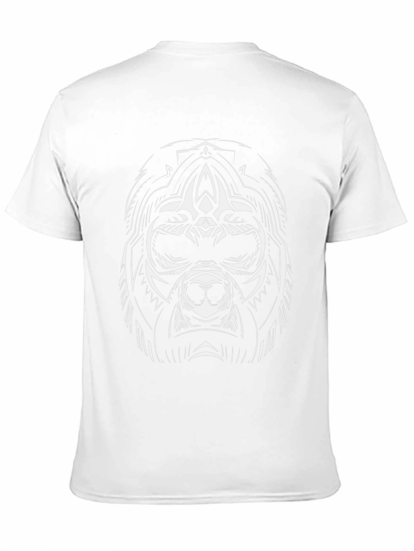 Tribal Gorilla Graphic Tee - Stylish Black T-Shirt