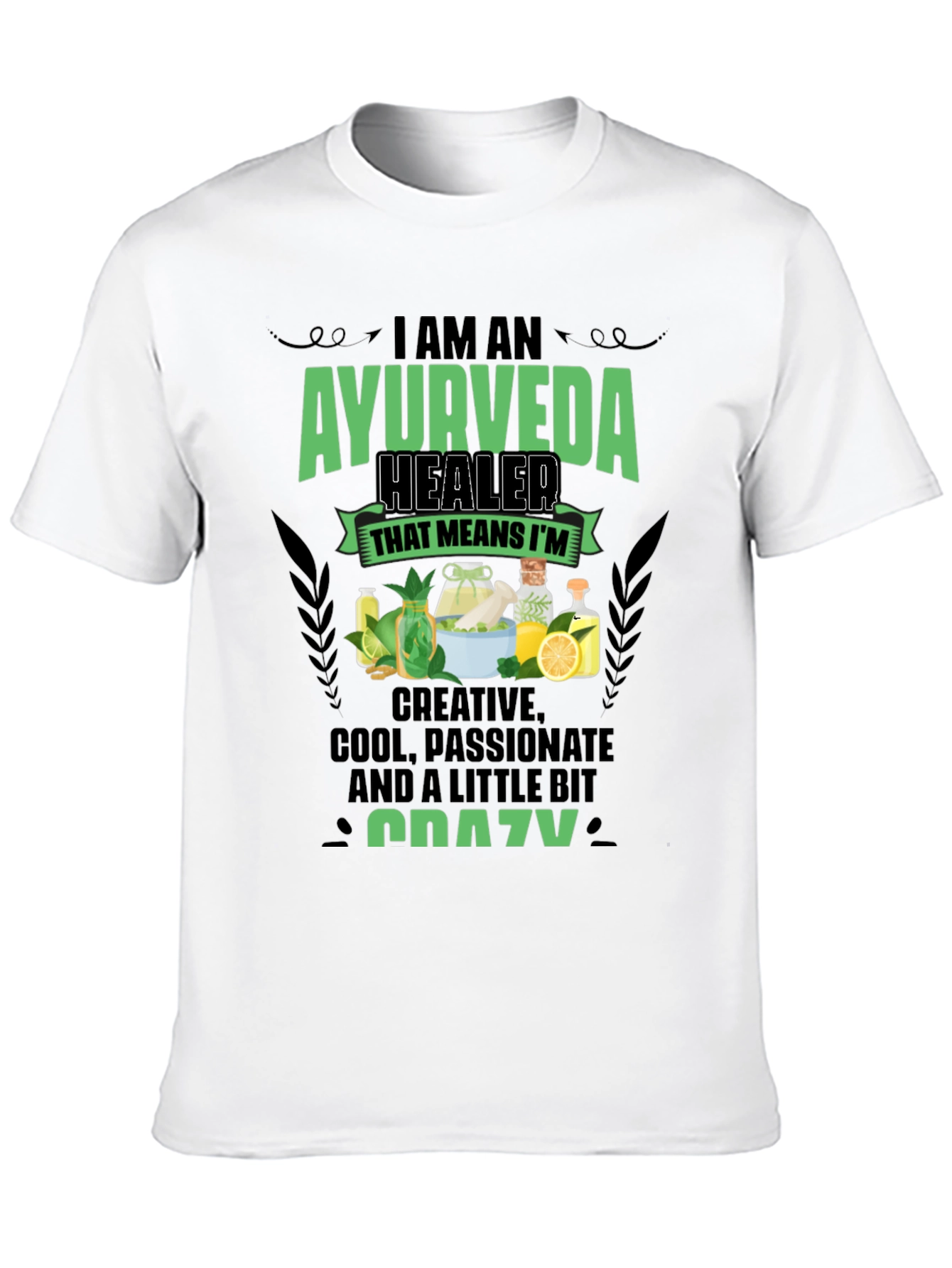 Ayurveda Healer Graphic Tee - Creative Cool Crazy