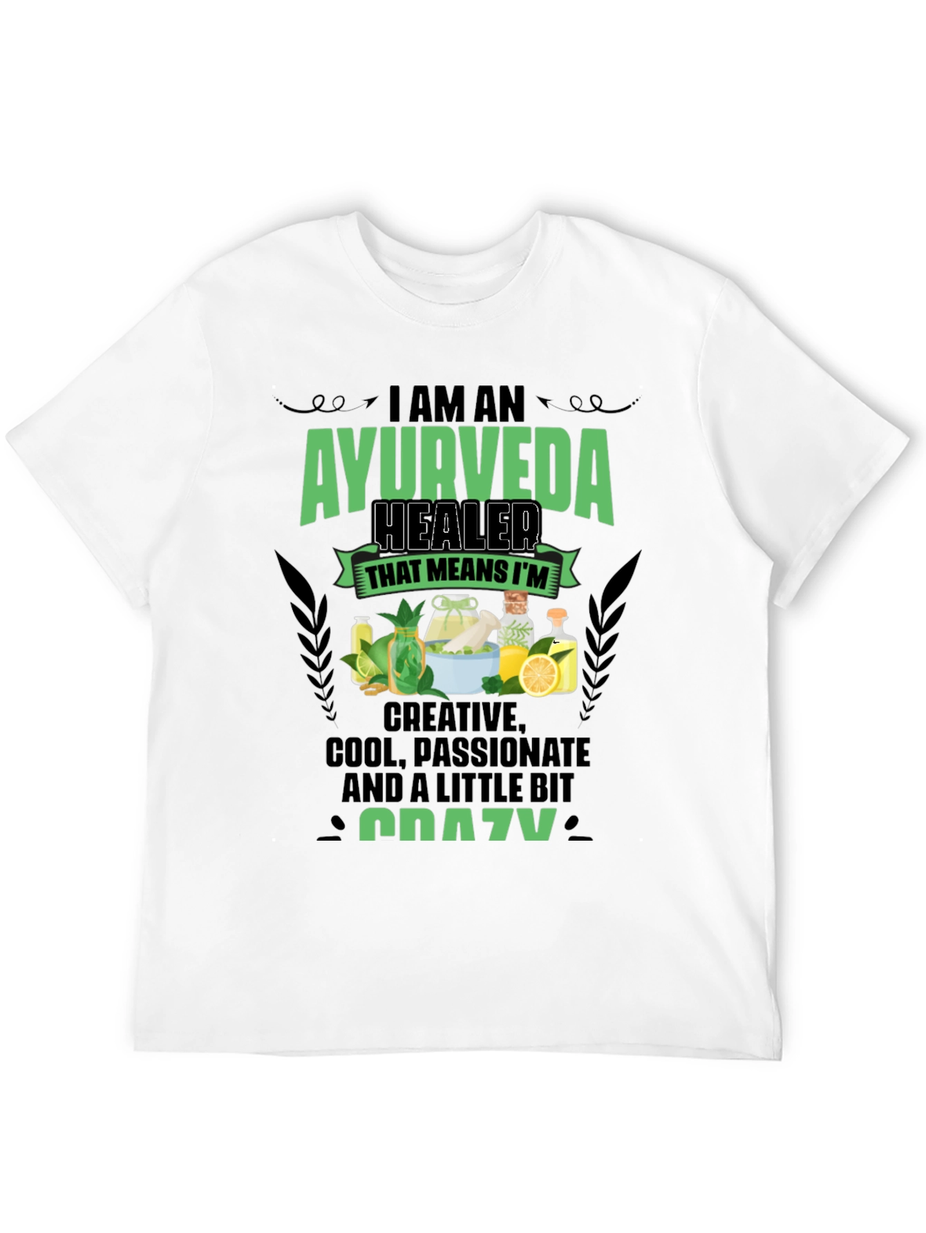 Ayurveda Healer Graphic Tee - Creative Cool Crazy