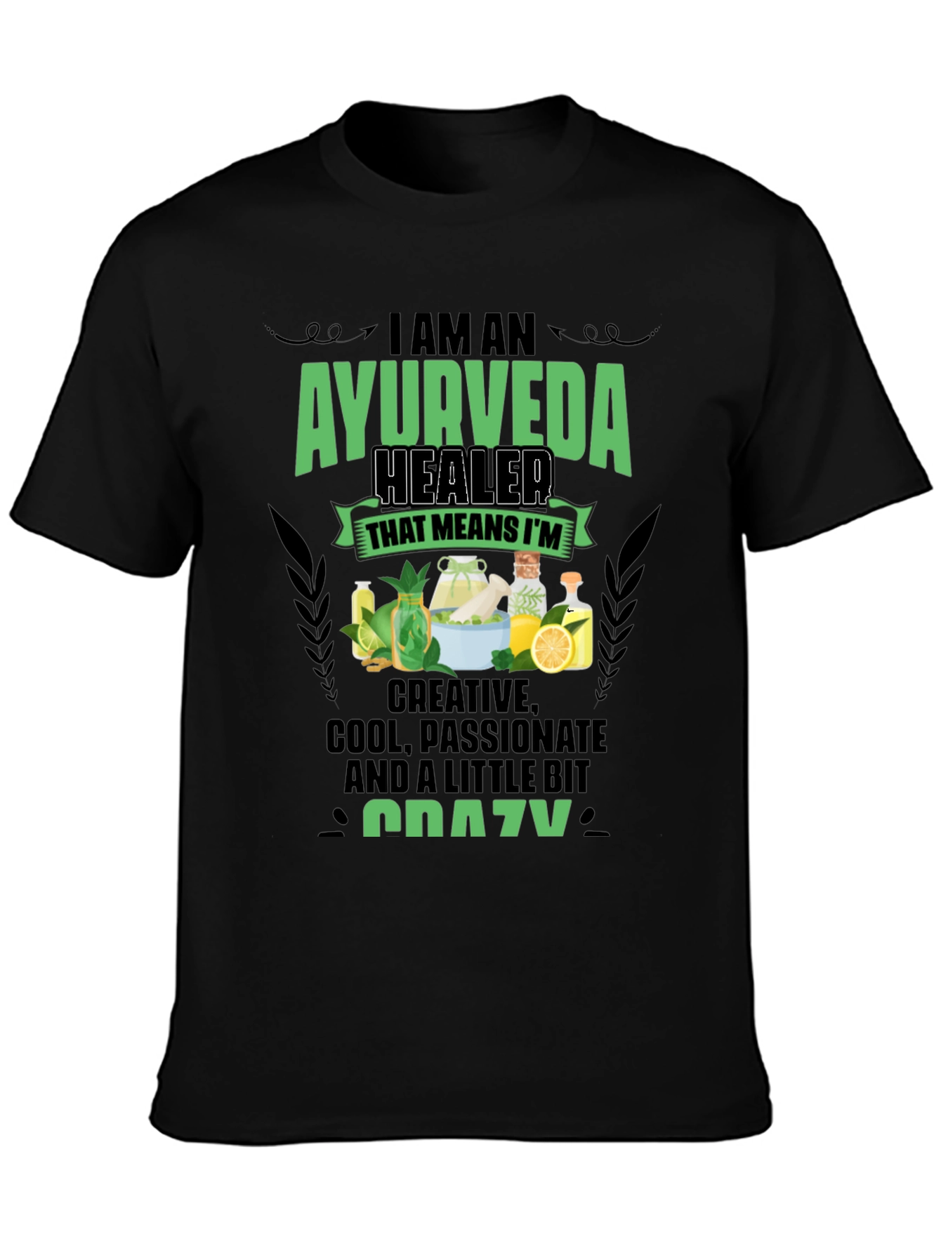 Ayurveda Healer Graphic Tee - Creative Cool Crazy