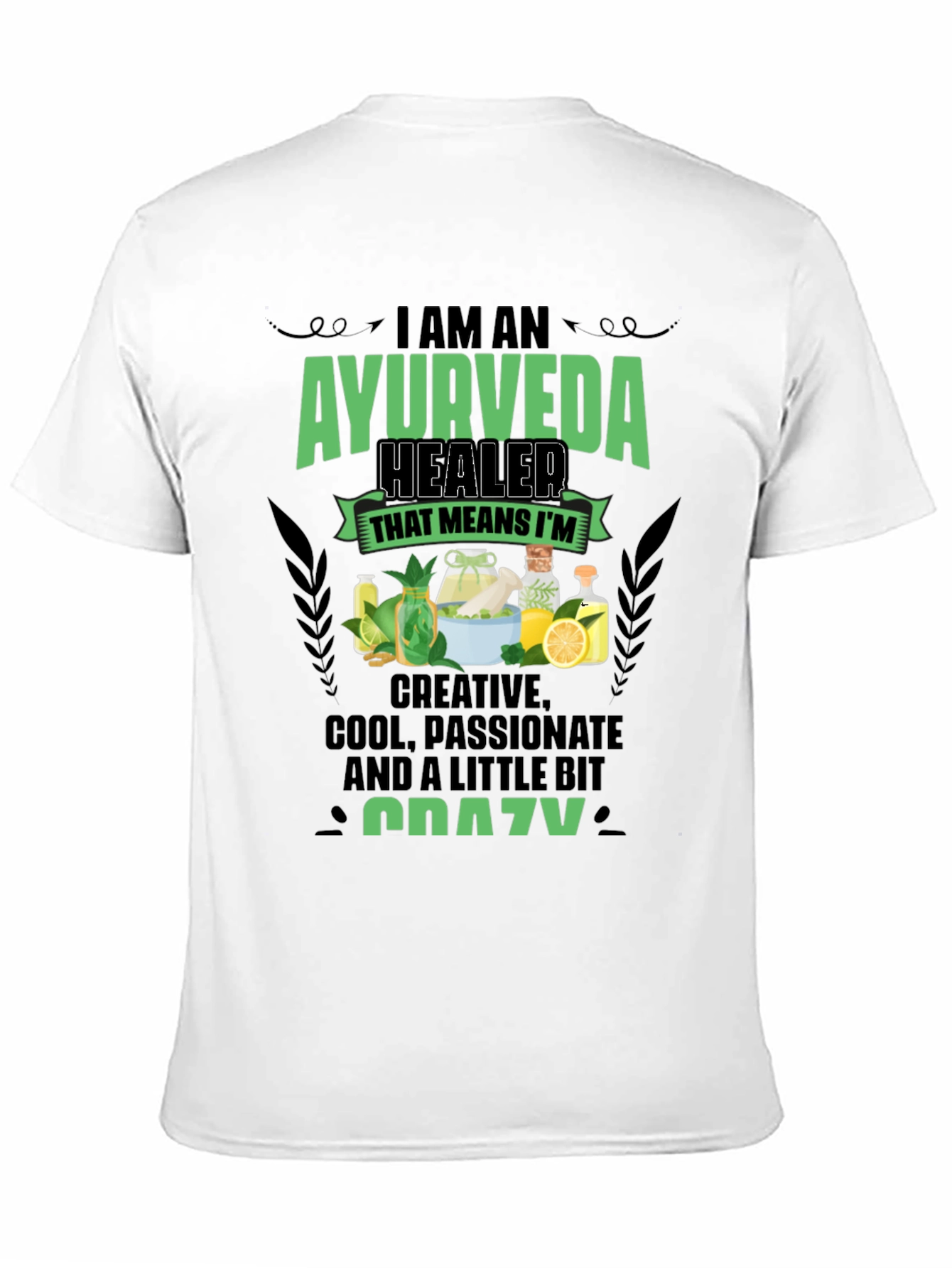 Ayurveda Healer Graphic Tee - Creative Cool Crazy