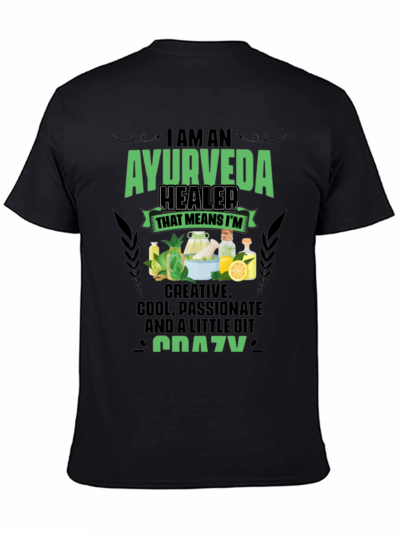 Ayurveda Healer Graphic Tee - Creative Cool Crazy