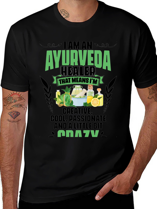Ayurveda Healer Graphic Tee - Creative Cool Crazy