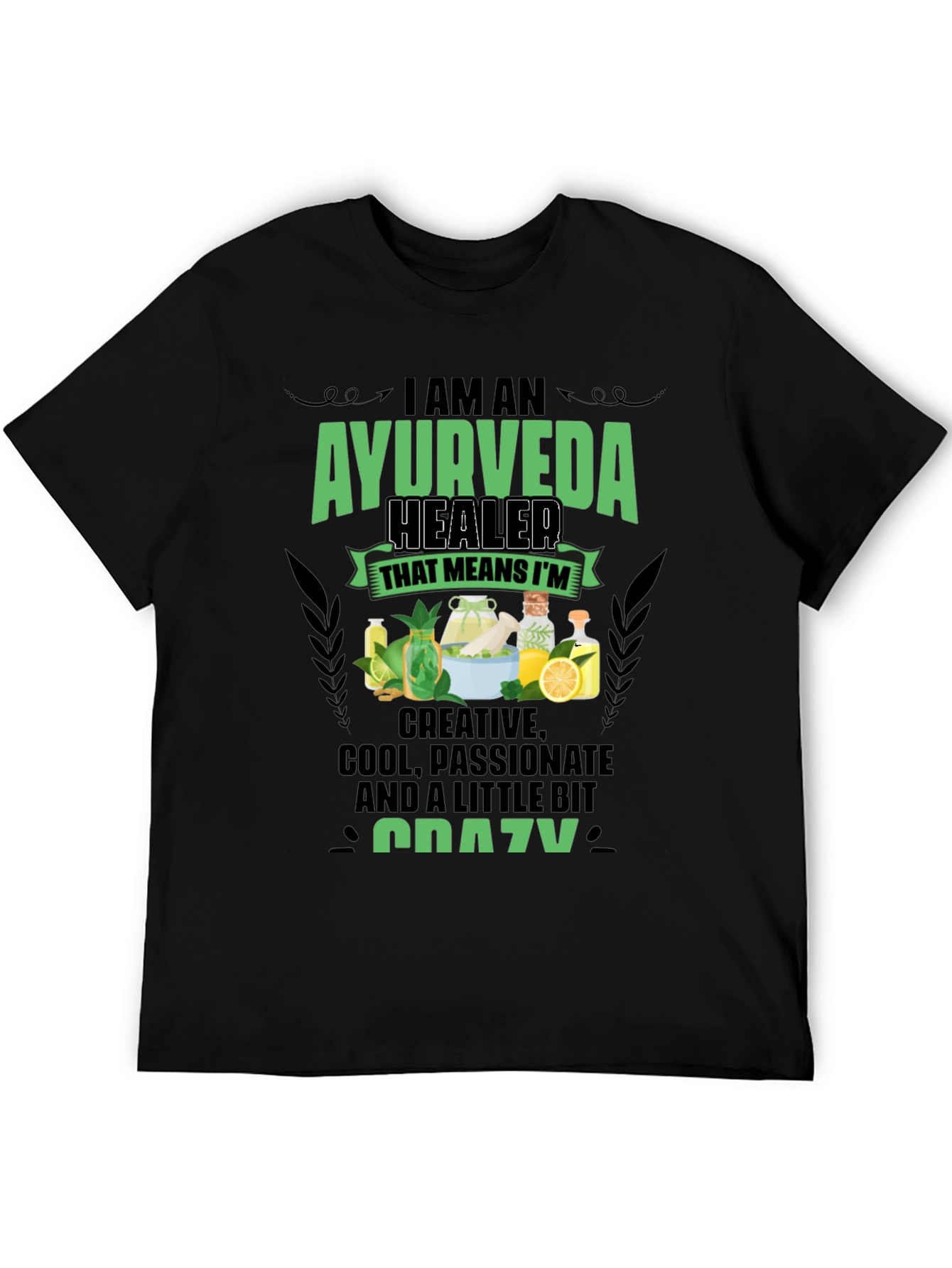 Ayurveda Healer Graphic Tee - Creative Cool Crazy