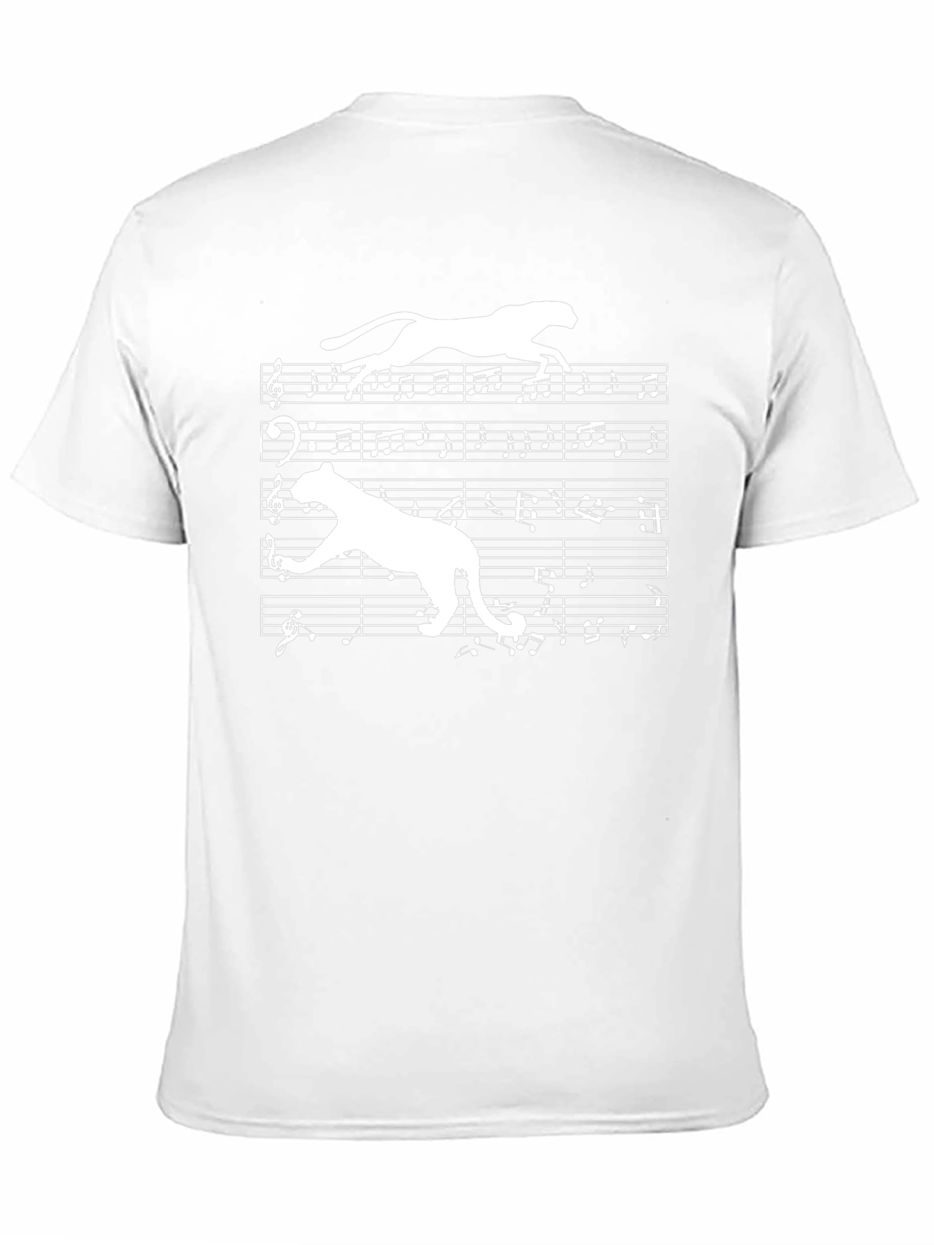 Musical Cheetah Print Black Tee