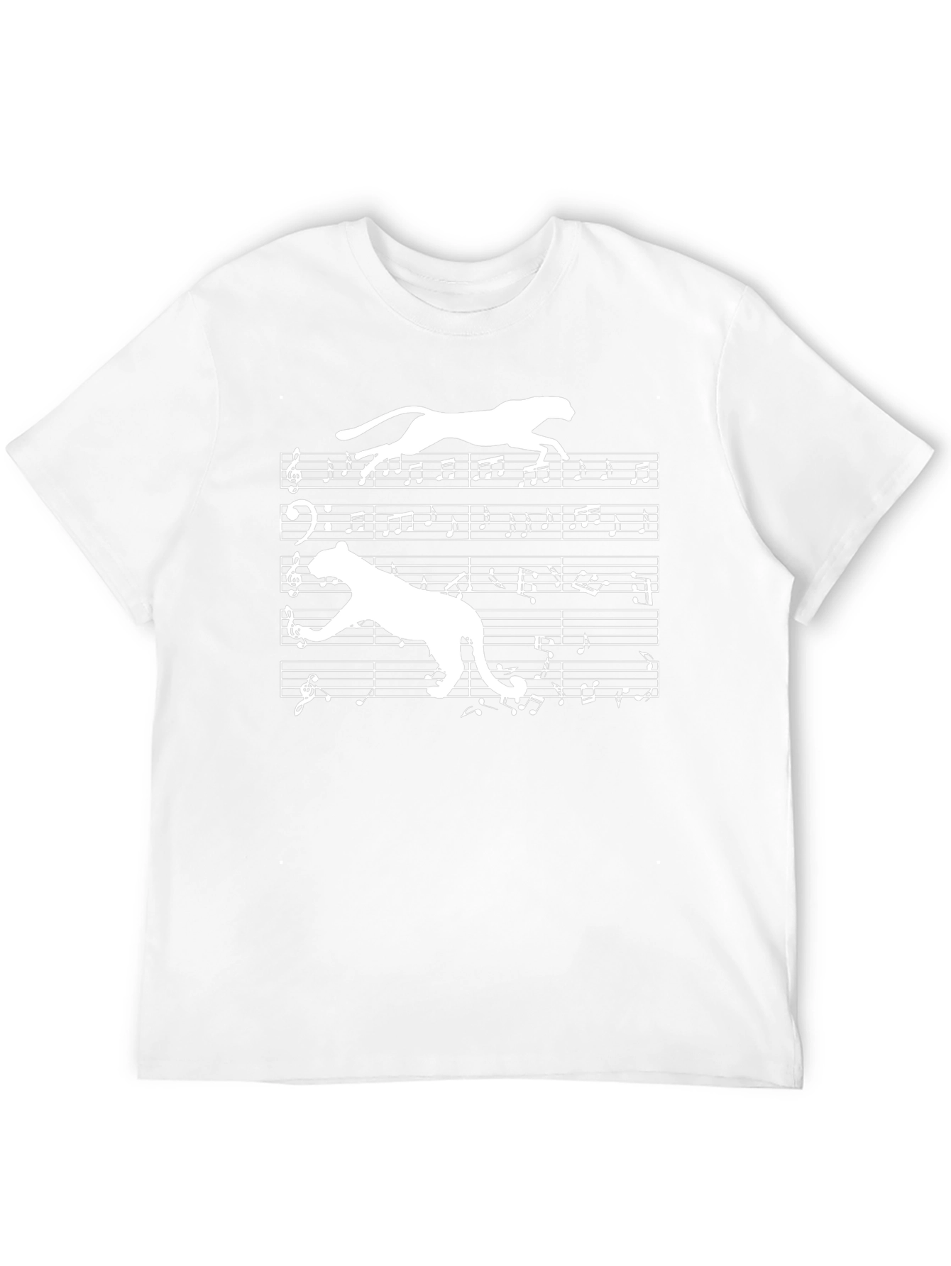 Musical Cheetah Print Black Tee