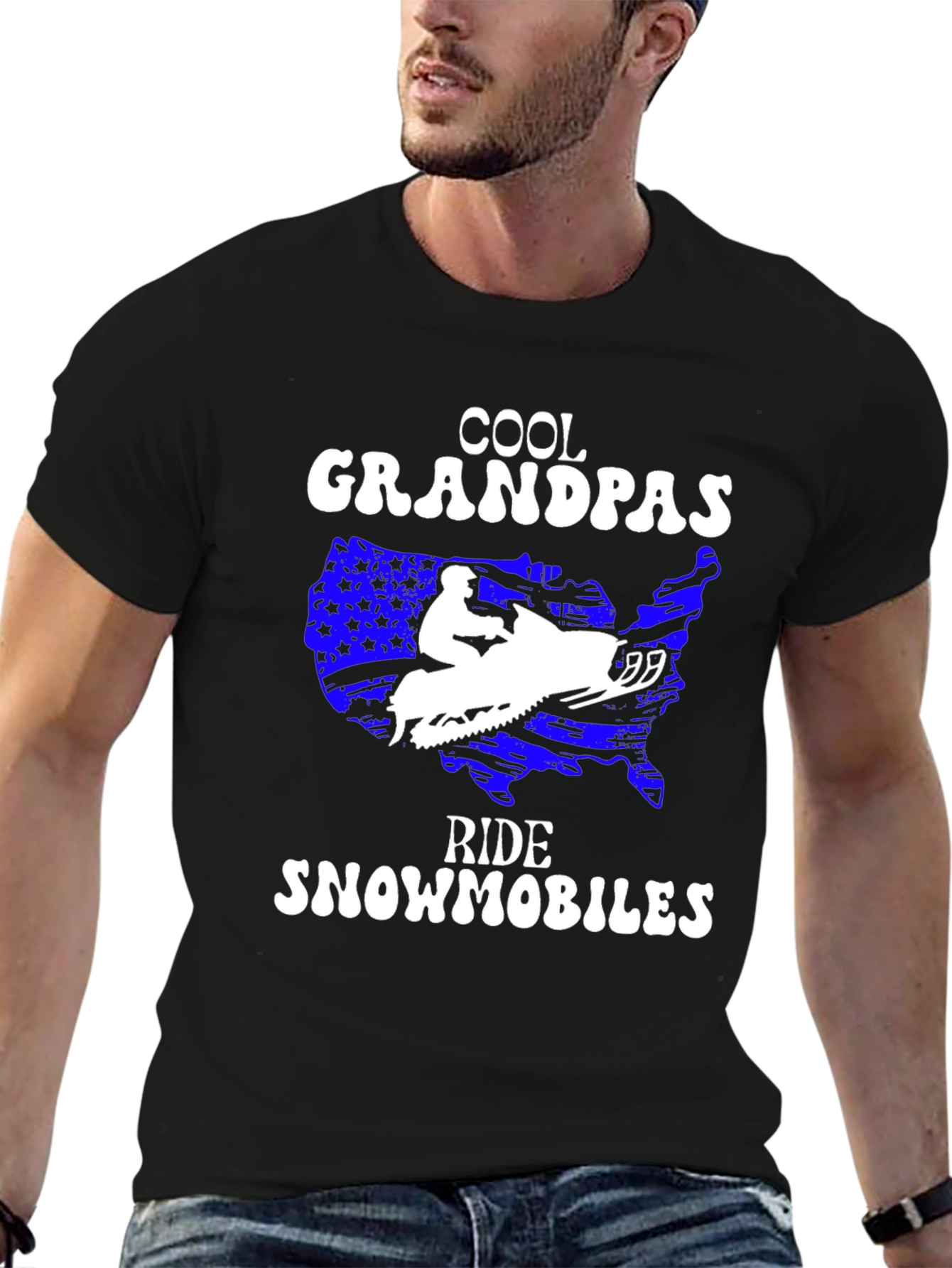 Cool Grandpas Ride Snowmobiles T-Shirt