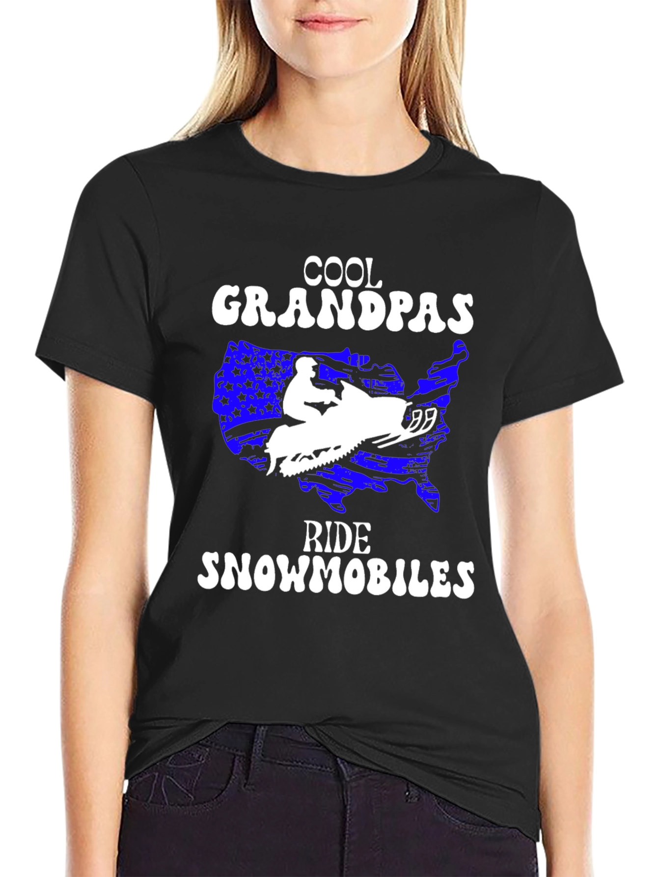 Cool Grandpas Ride Snowmobiles T-Shirt