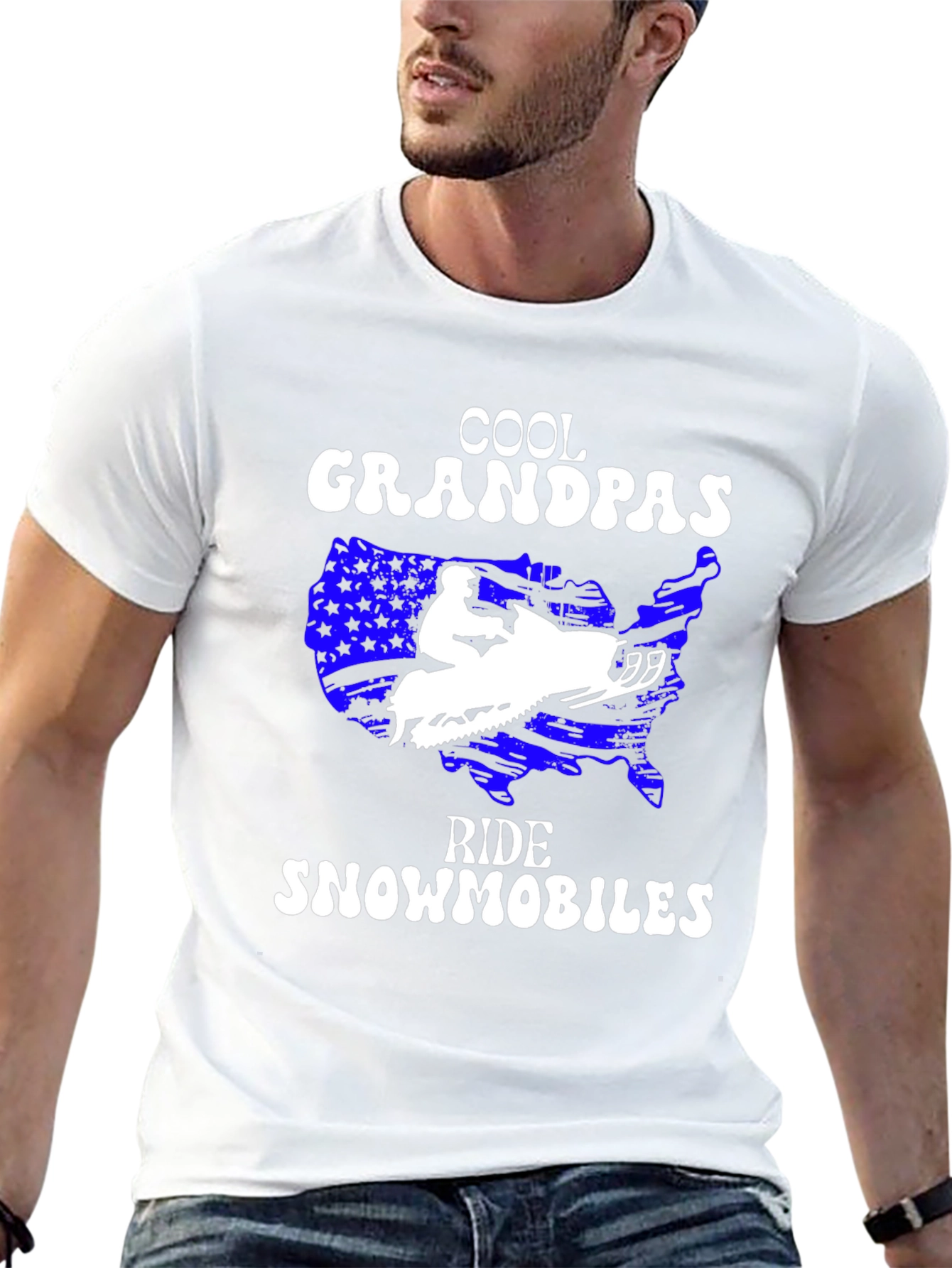 Cool Grandpas Ride Snowmobiles T-Shirt