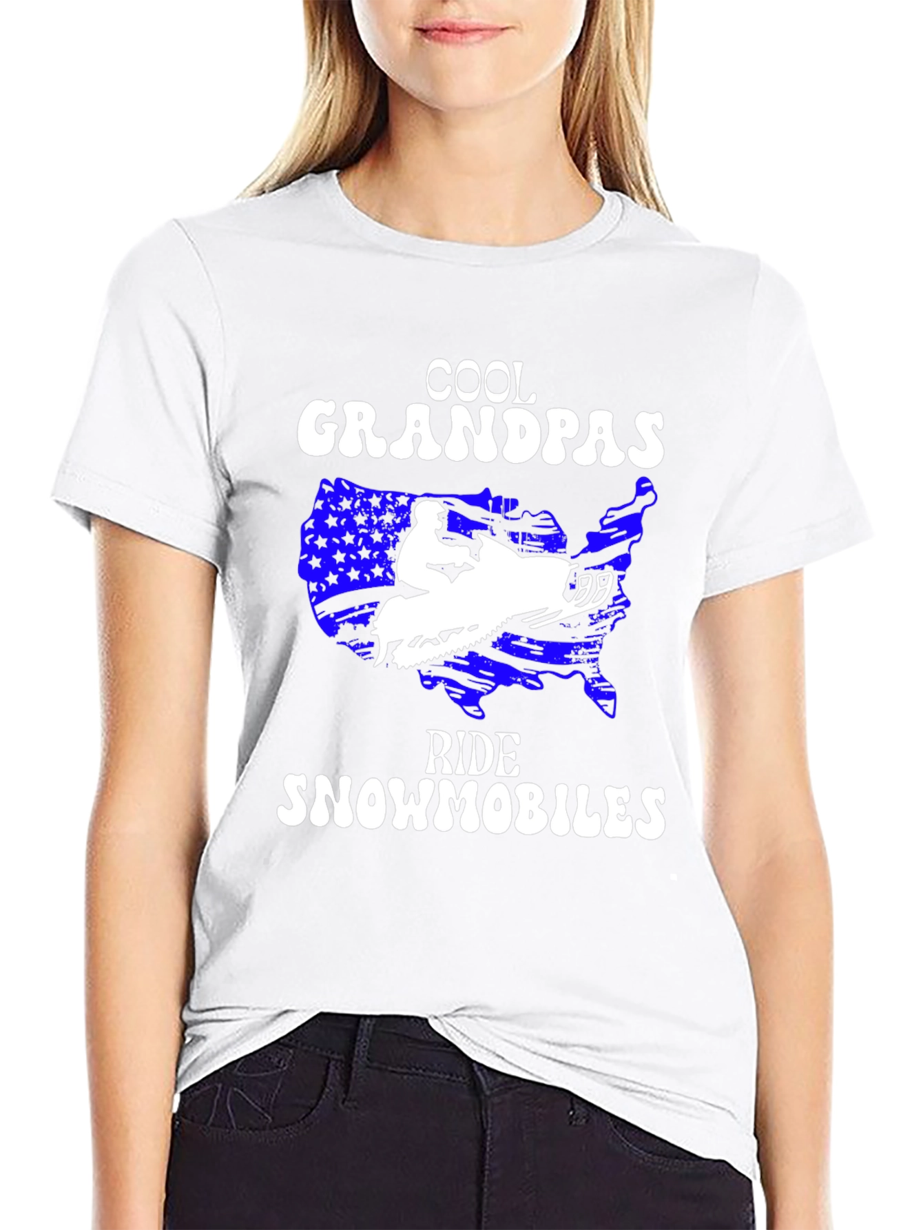 Cool Grandpas Ride Snowmobiles T-Shirt