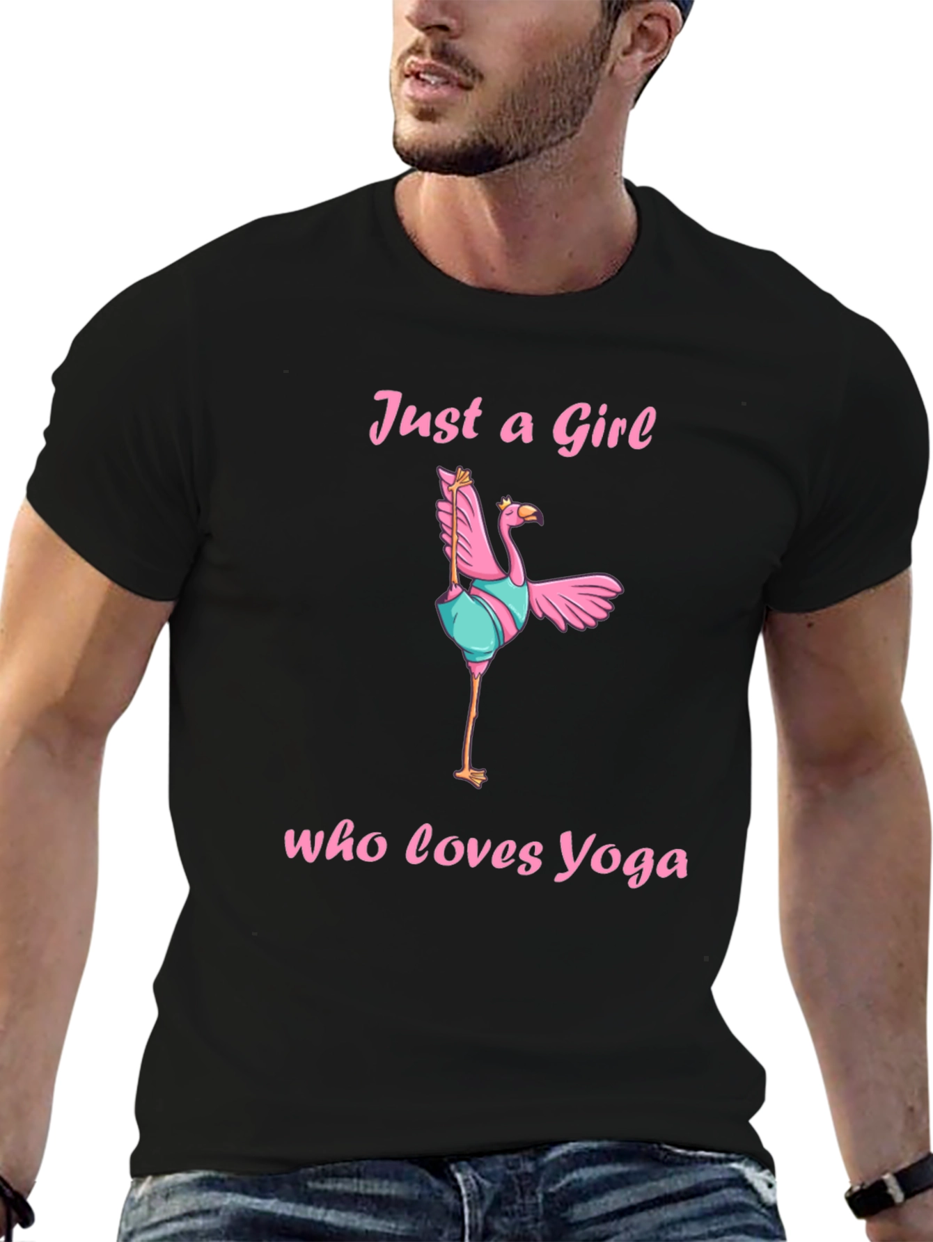 Yoga Flamingo Graphic T-Shirt