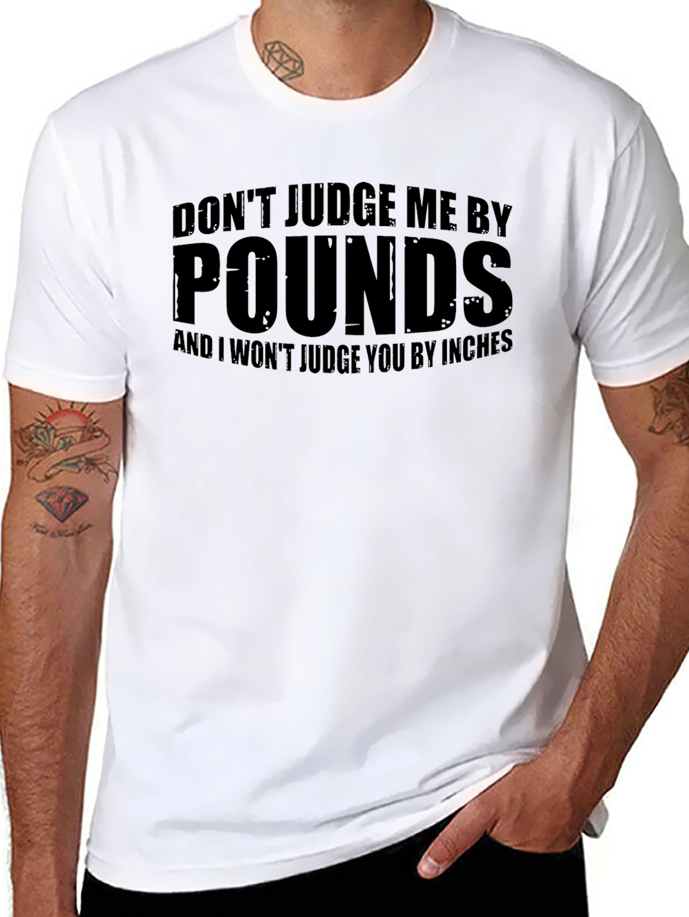 Dont Judge Me By Pounds Black T-Shirt