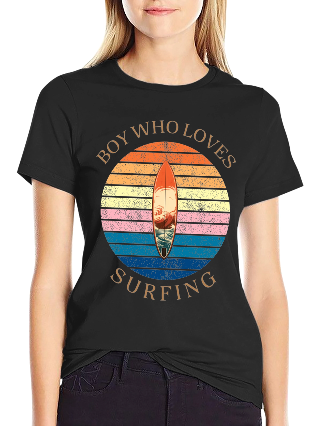 Boy Who Loves Surfing T-Shirt