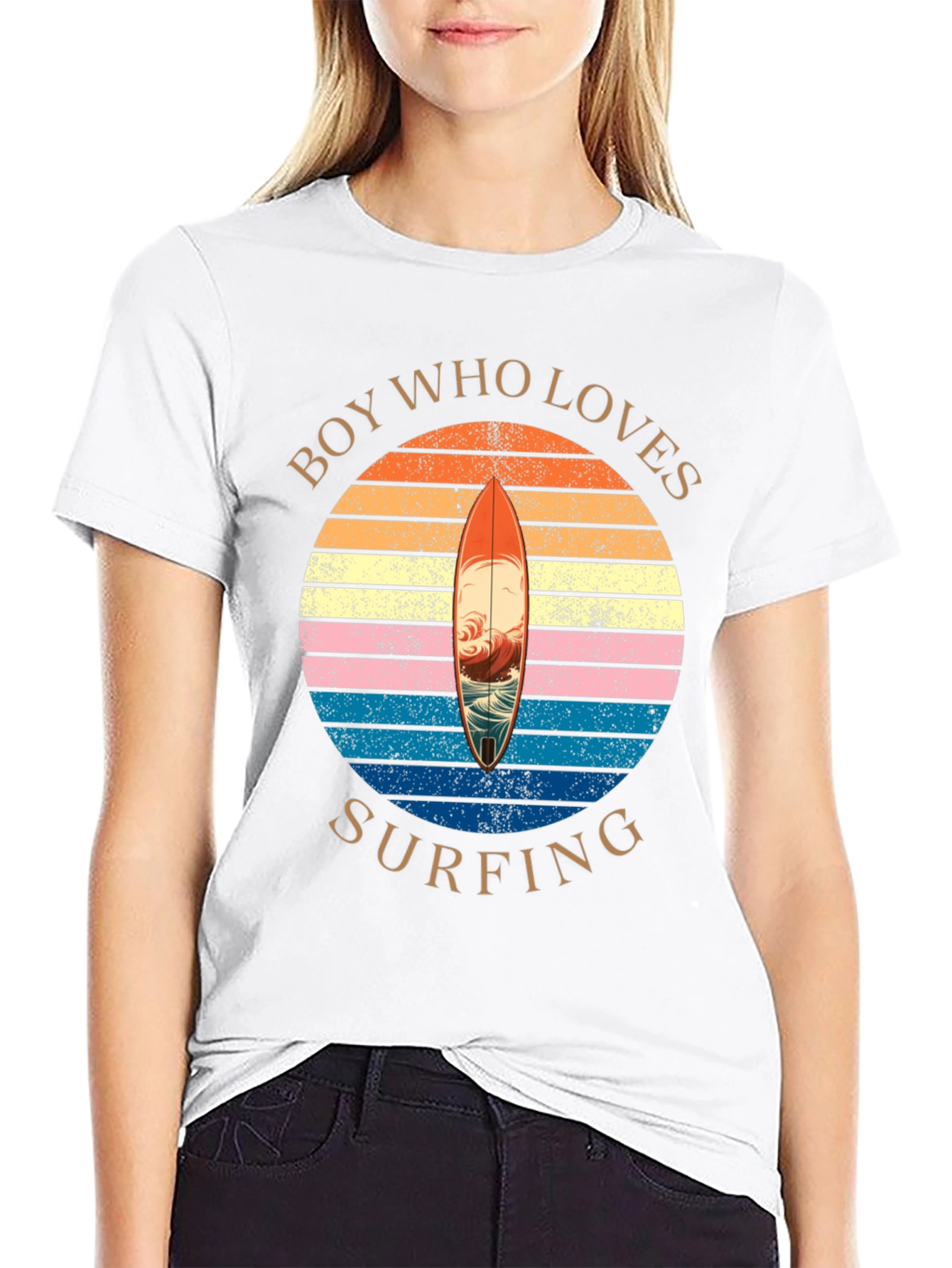 Boy Who Loves Surfing T-Shirt