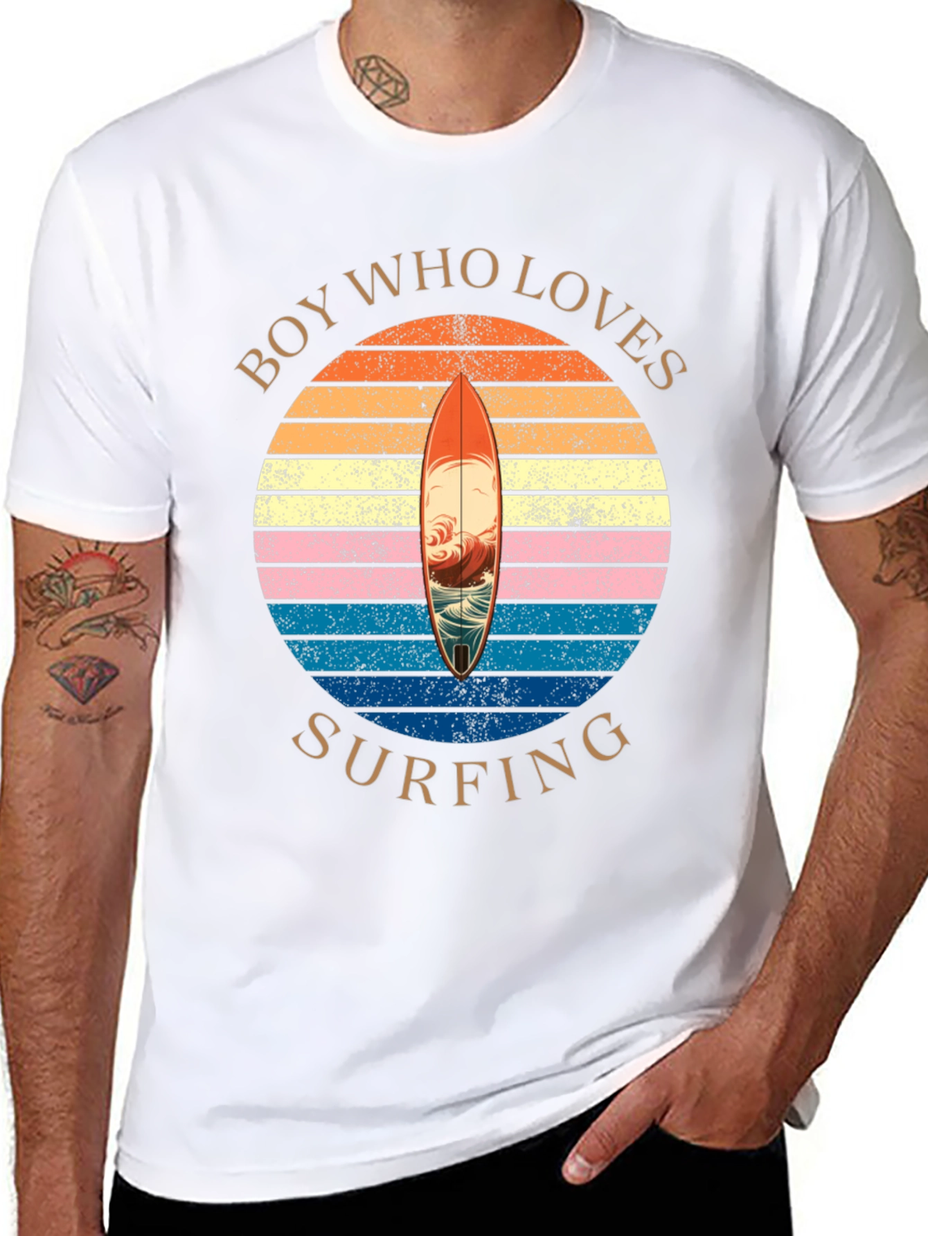 Boy Who Loves Surfing T-Shirt