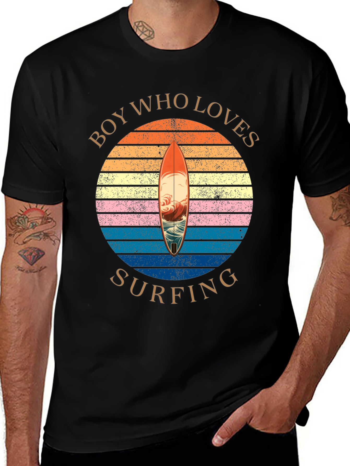 Boy Who Loves Surfing T-Shirt