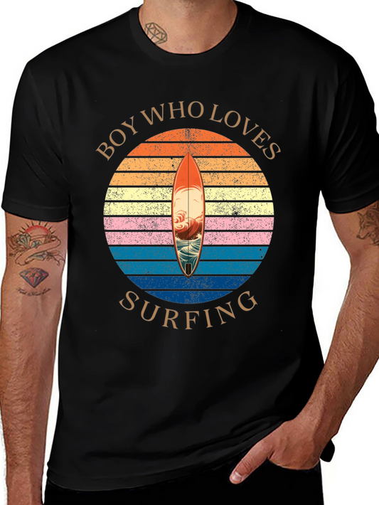 Boy Who Loves Surfing T-Shirt