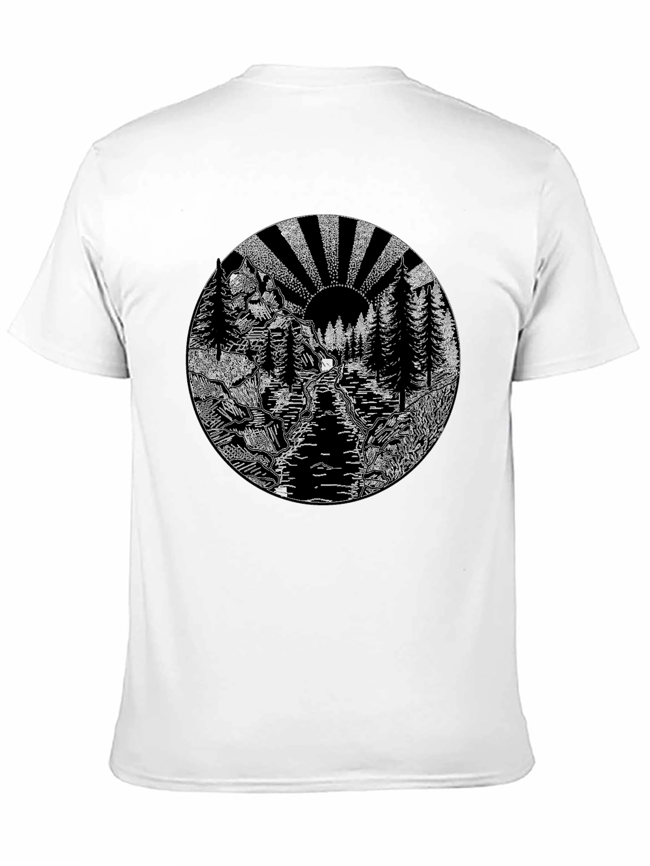 Nature Graphic Tee - Black Cotton Blend