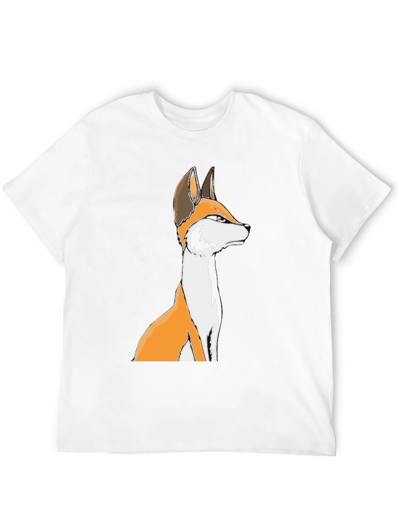 Fox Graphic Black T-Shirt - Unisex Crew Neck