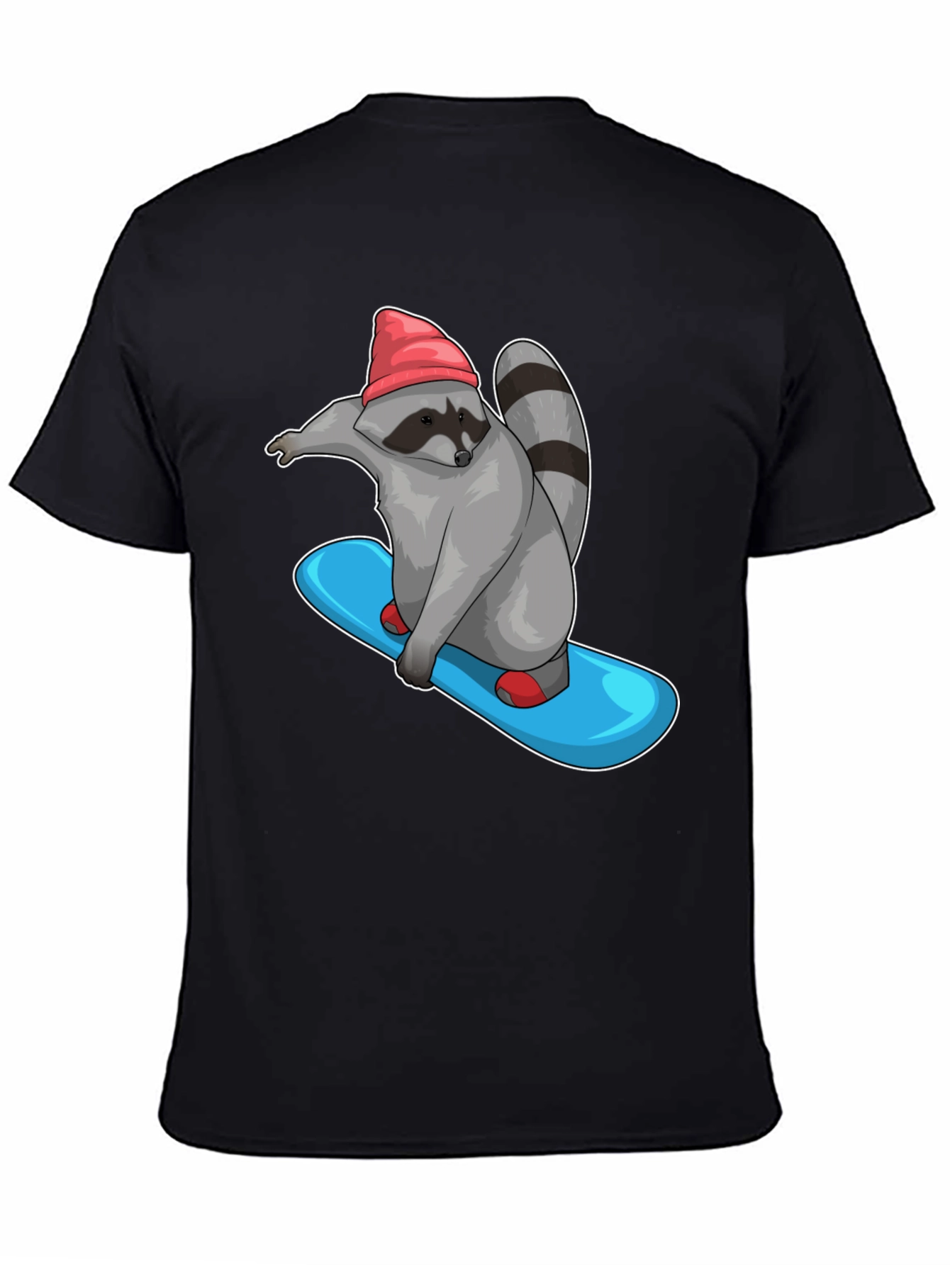 Raccoon Skateboard T-Shirt - Cool Cartoon Graphic Tee