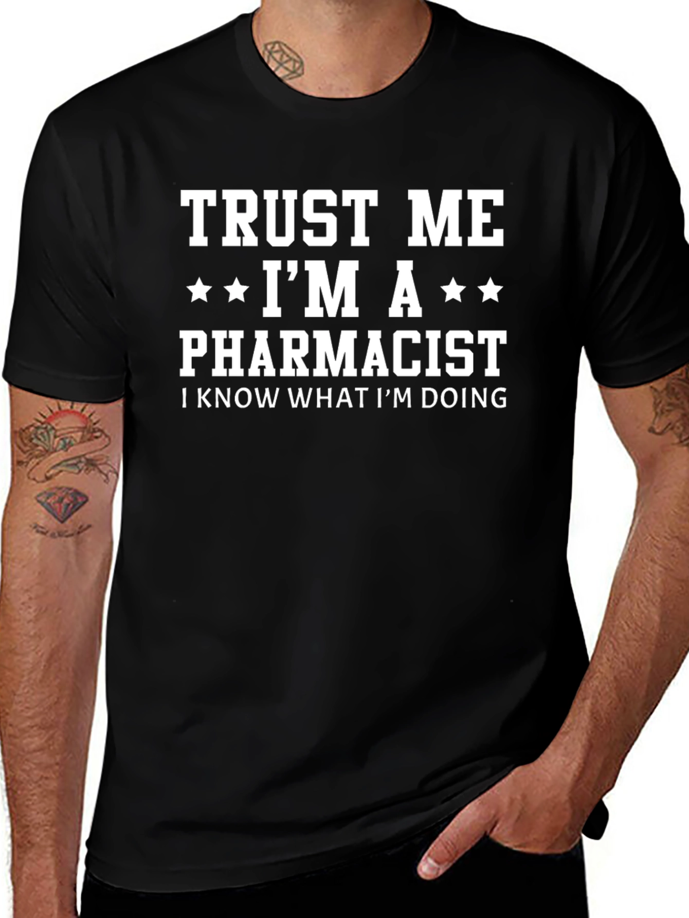 Trust Me Im A Pharmacist T-Shirt - Black
