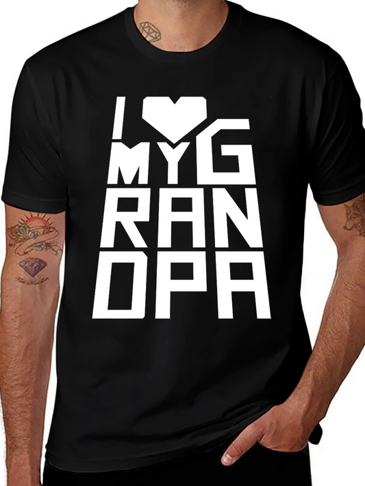 I Heart My Grandpa Black T-Shirt