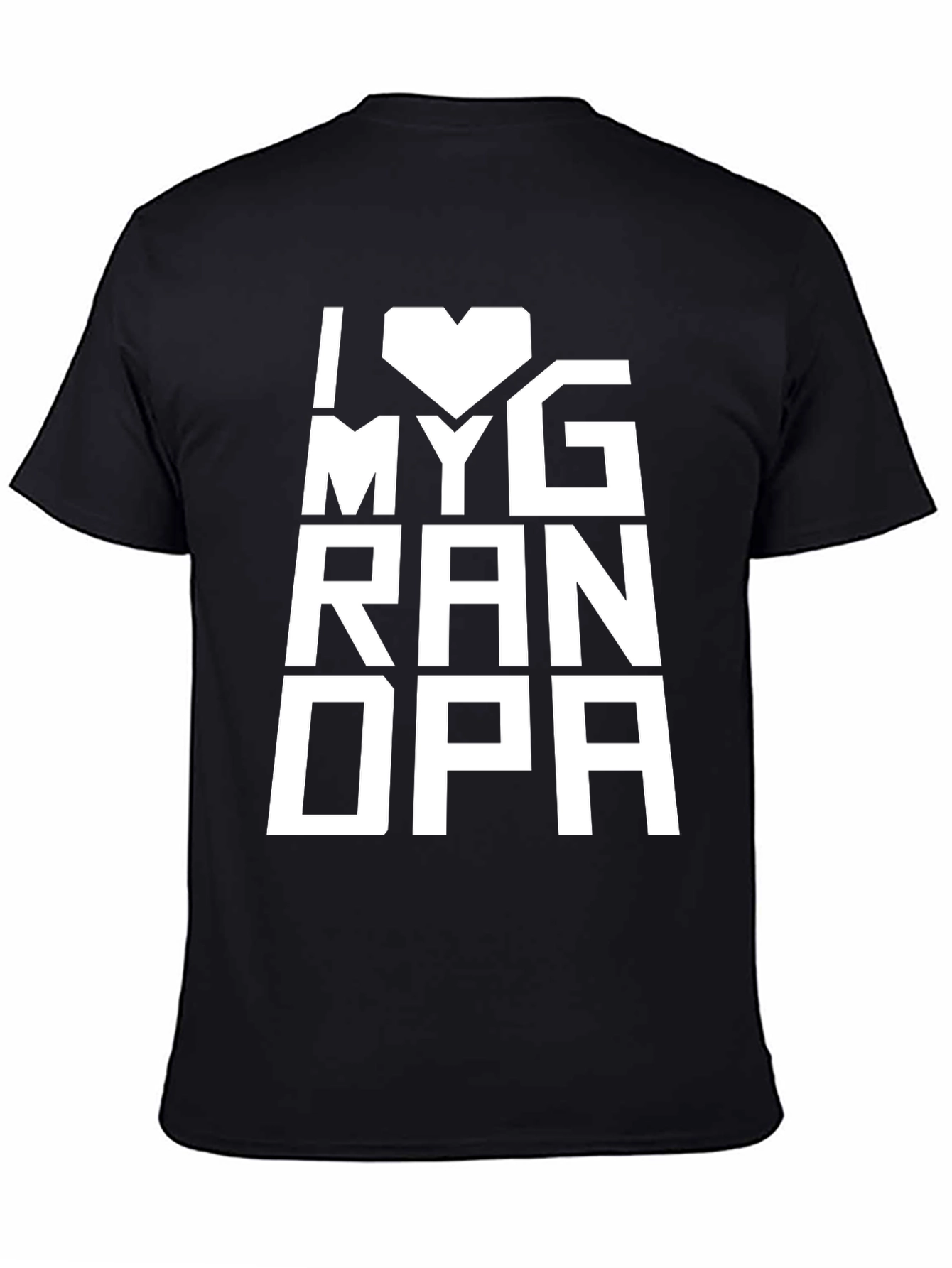I Heart My Grandpa Black T-Shirt