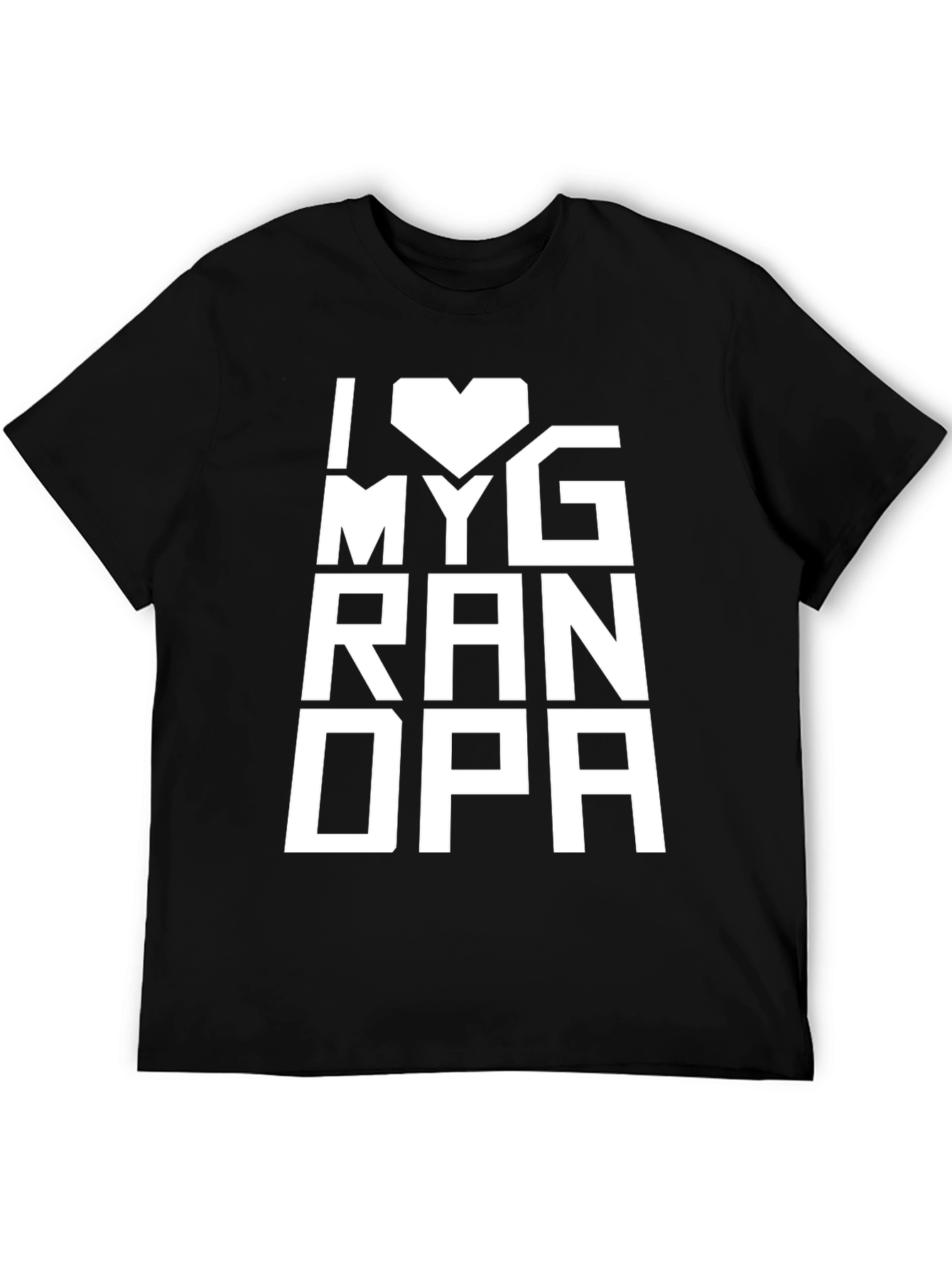 I Heart My Grandpa Black T-Shirt
