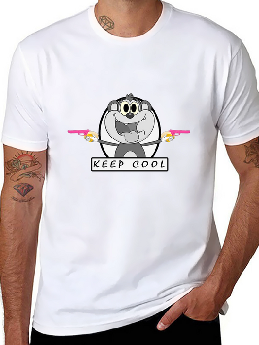 Keep Cool Graphic Print Black T-Shirt