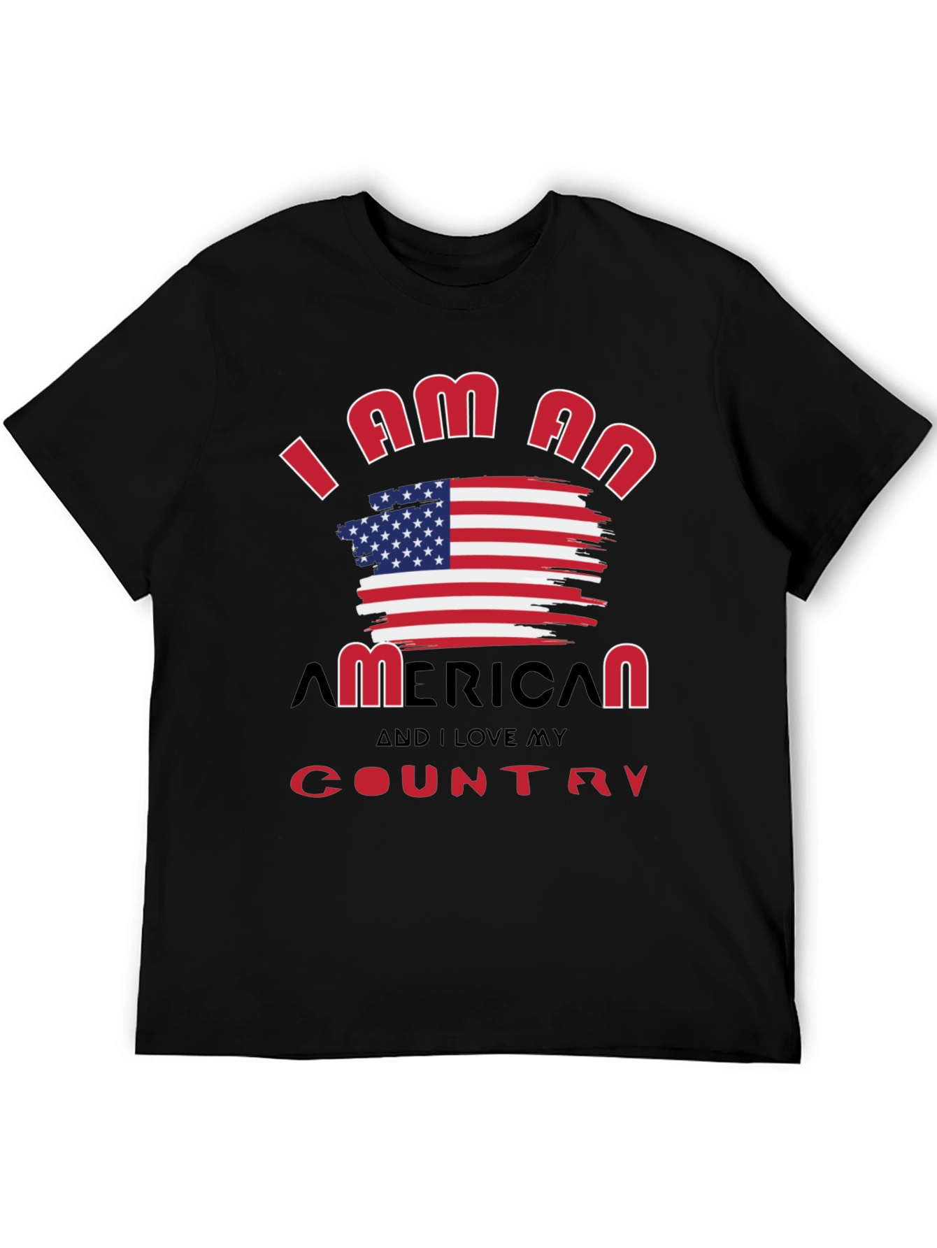 I Am An American T-Shirt Patriotic USA Flag