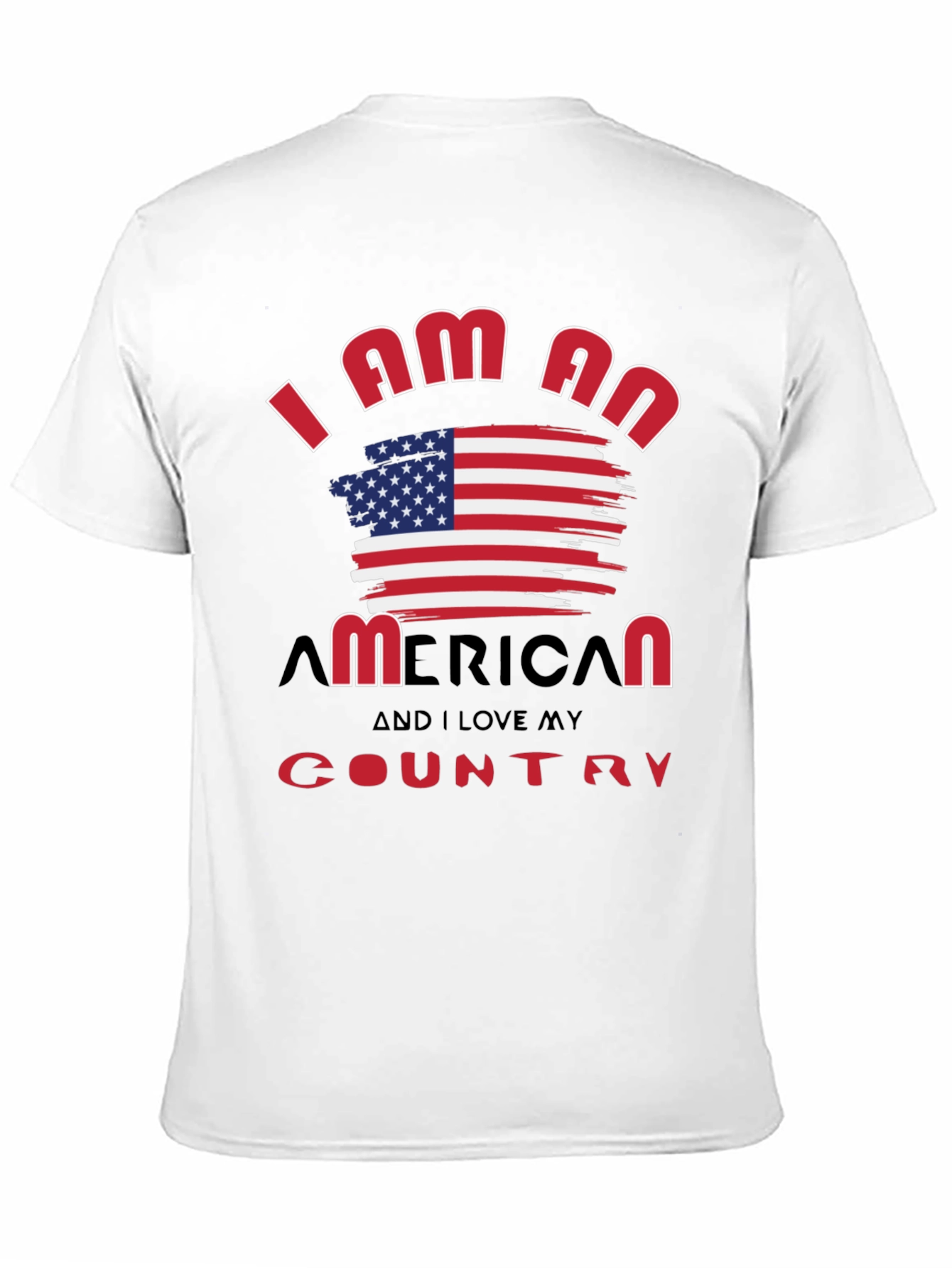 I Am An American T-Shirt Patriotic USA Flag
