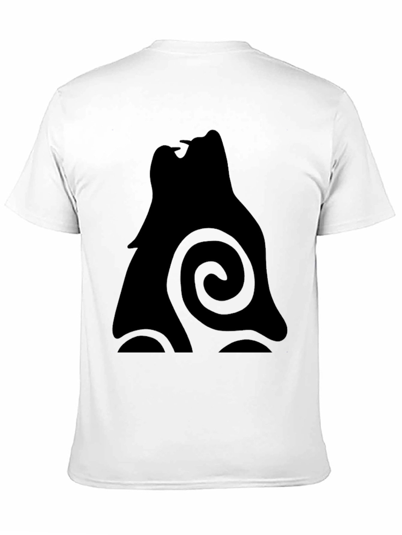 Black Wolf Silhouette Graphic Tee