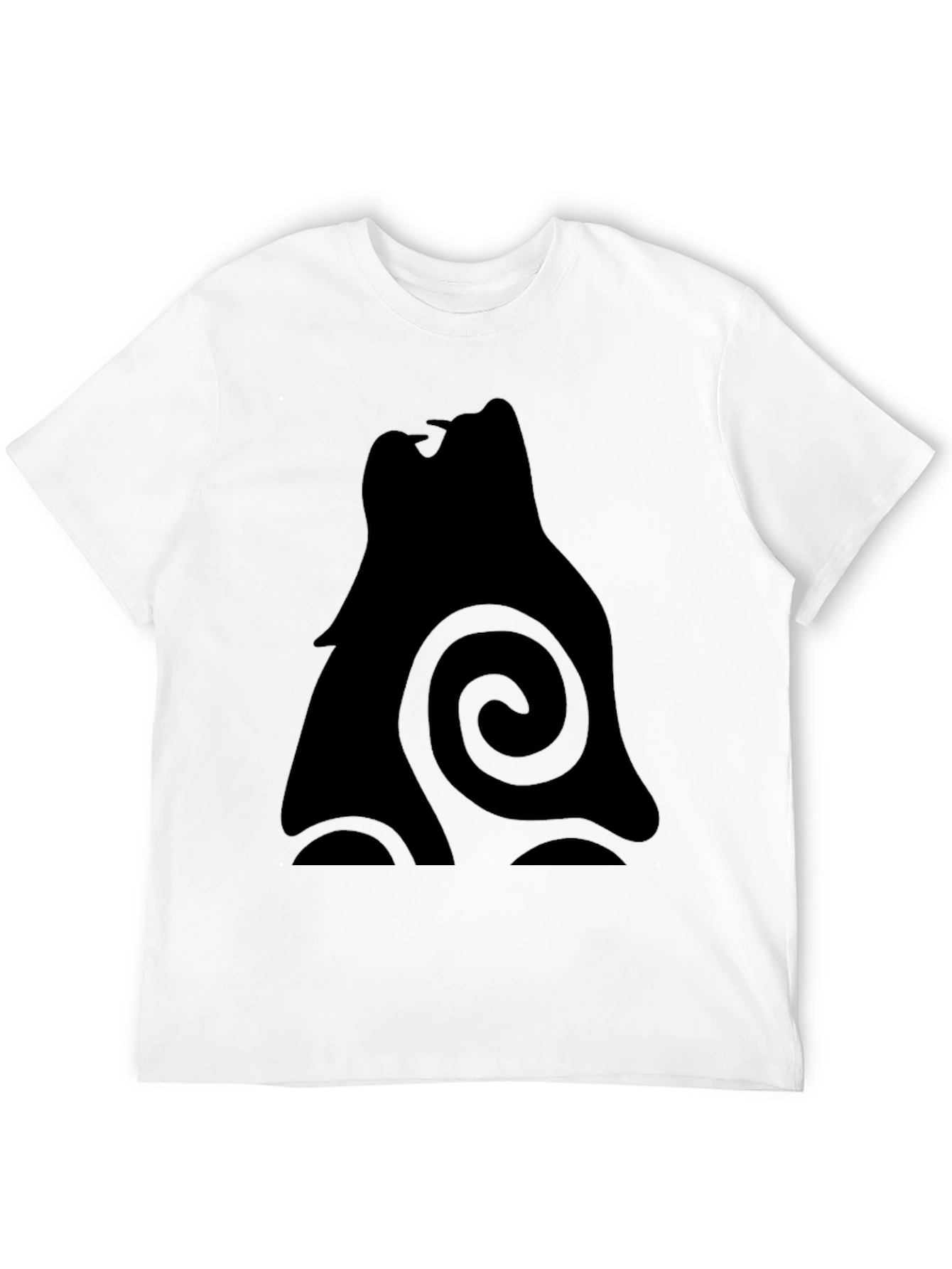 Black Wolf Silhouette Graphic Tee