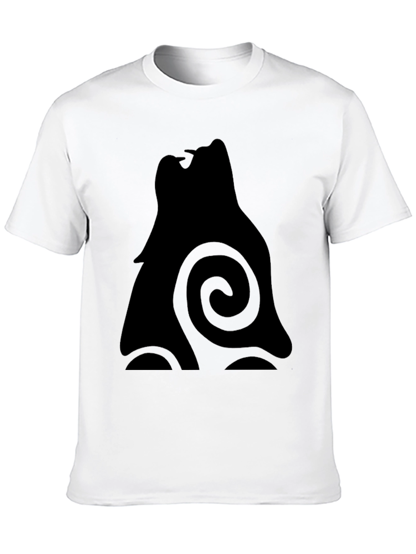 Black Wolf Silhouette Graphic Tee