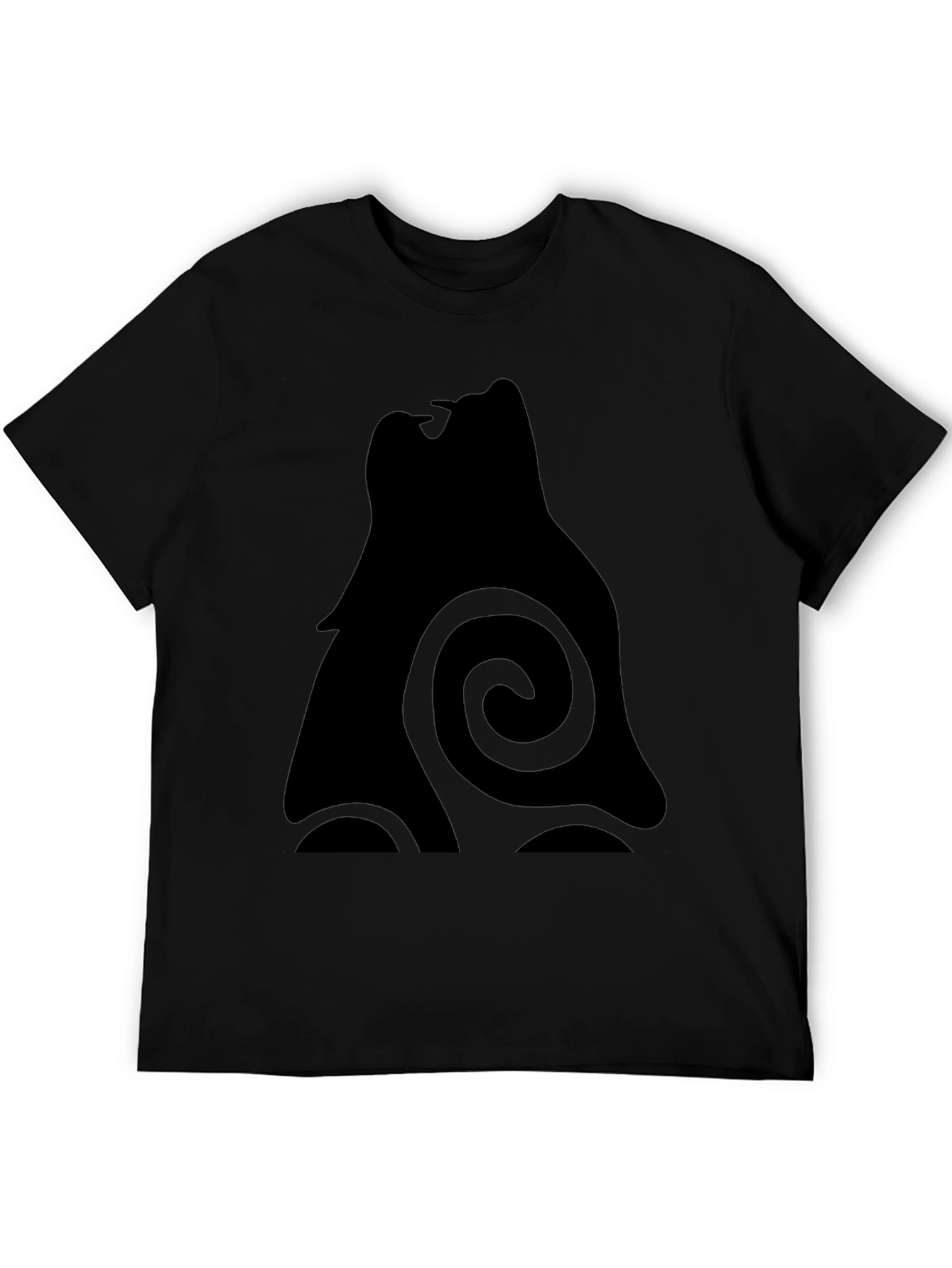 Black Wolf Silhouette Graphic Tee