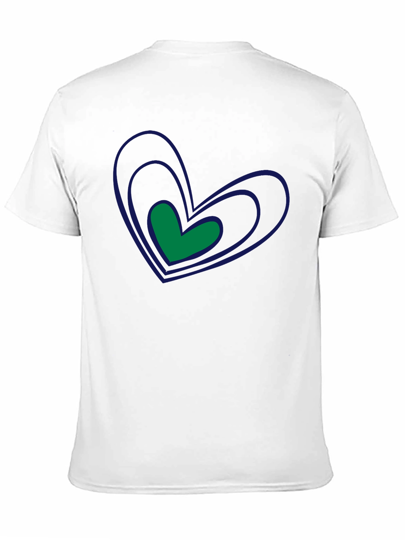 Stylish Black Tee with Heart Graphic