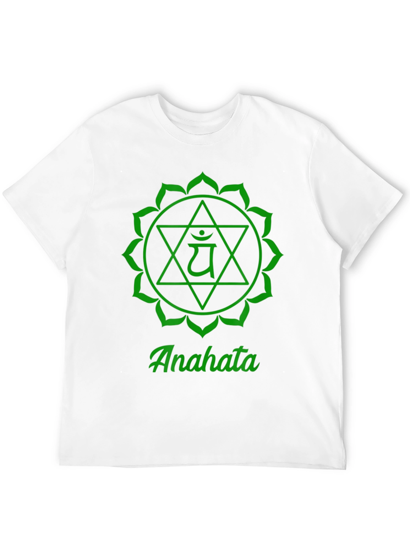 Anahata Chakra T-Shirt - Green Sacred Geometry Design