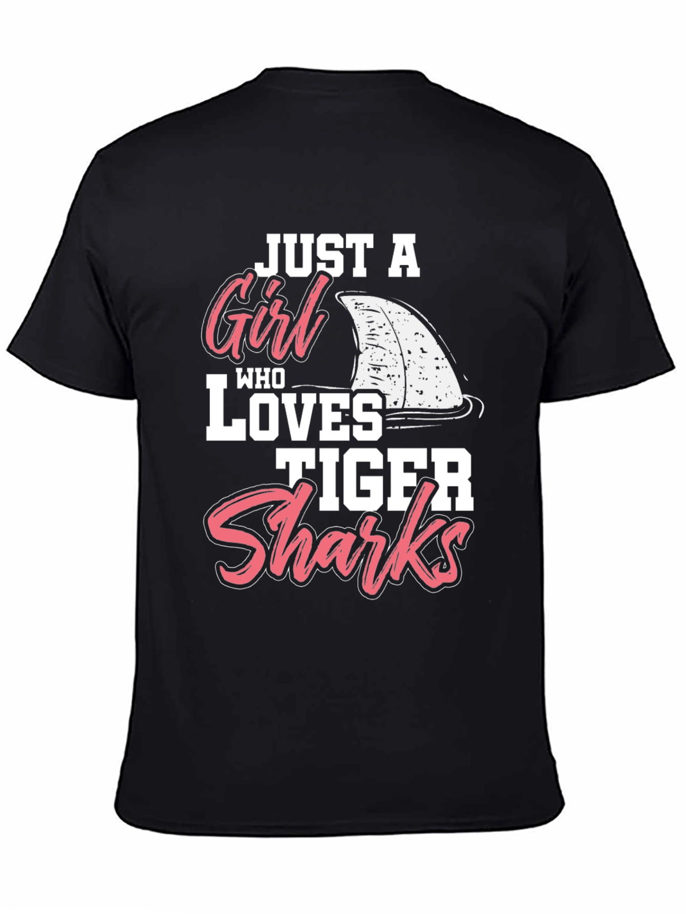 Tiger Shark Lover Graphic Tee - Black