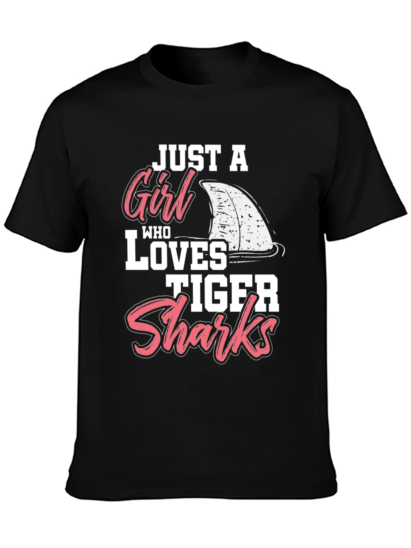 Tiger Shark Lover Graphic Tee - Black